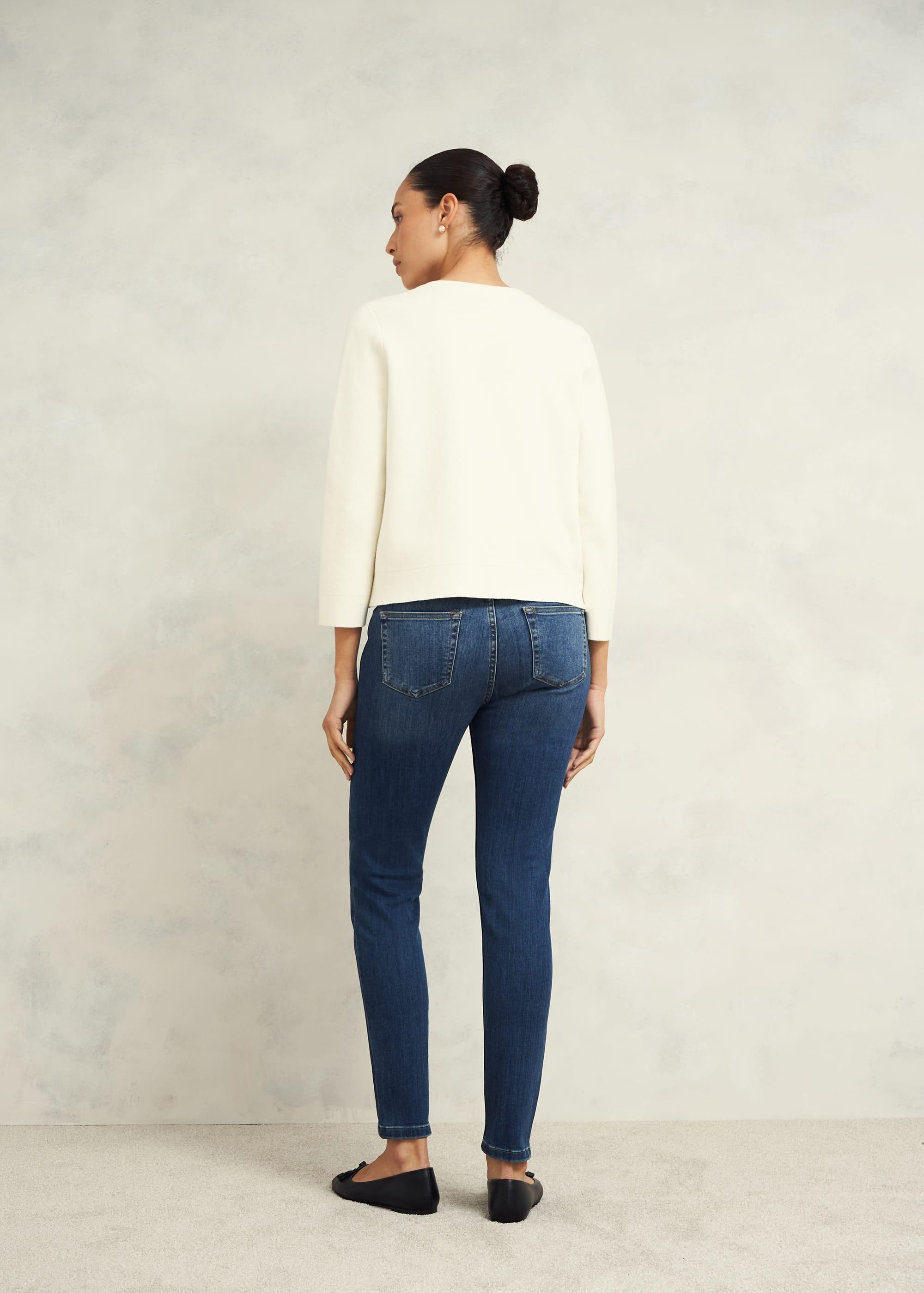 Sairey Cotton Wool Knitted Jacket, Warm Ivory, hi-res