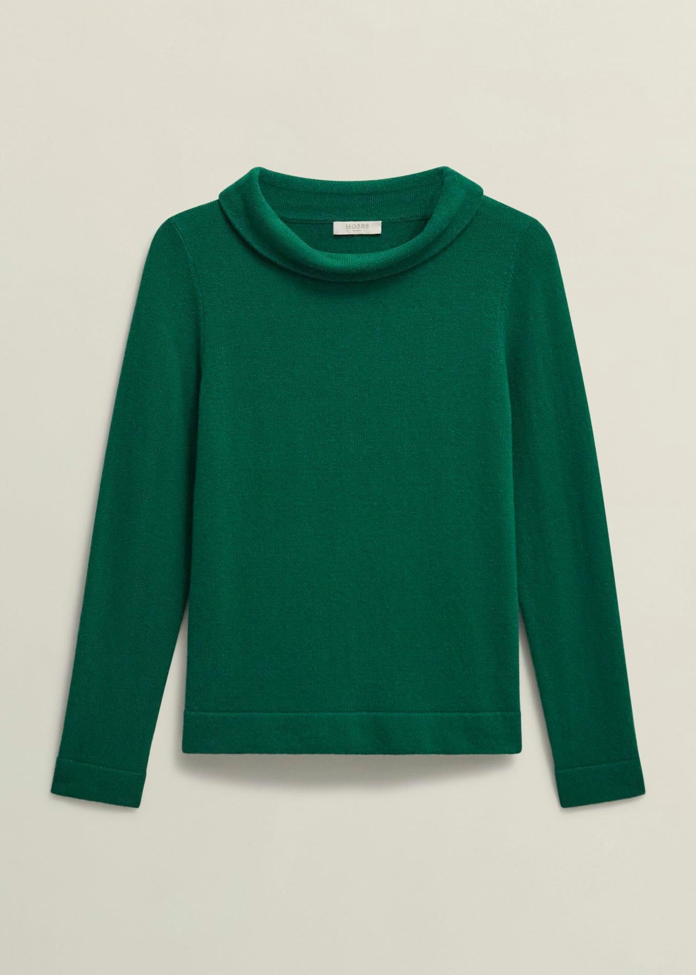Audrey Wool Cashmere Jumper, Agate Green, hi-res