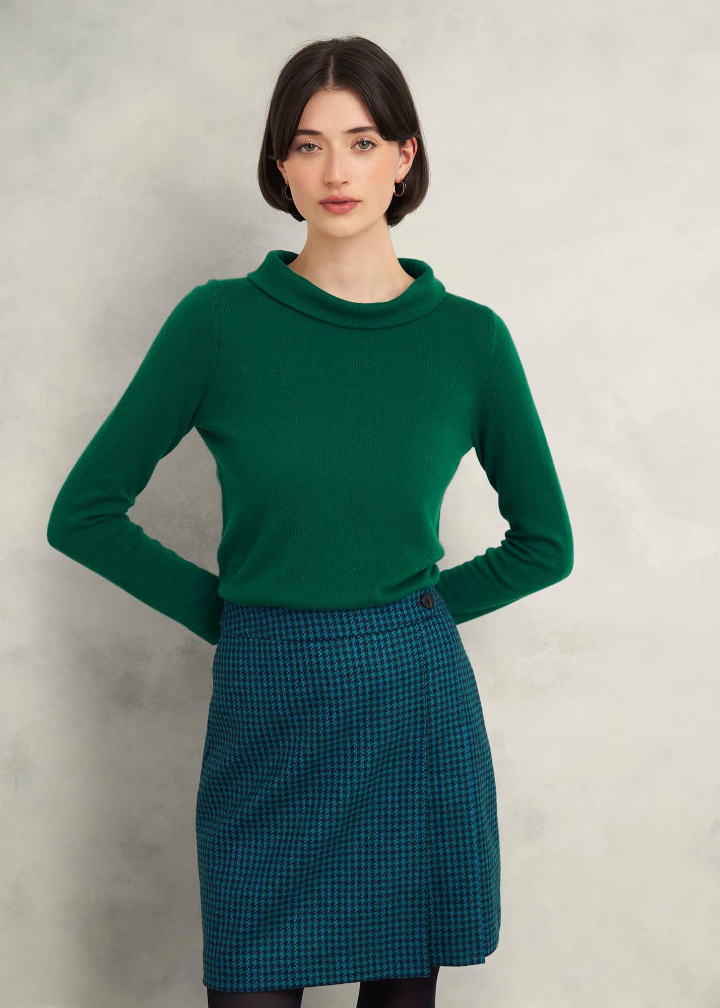 Audrey Wool Cashmere Jumper, Agate Green, hi-res