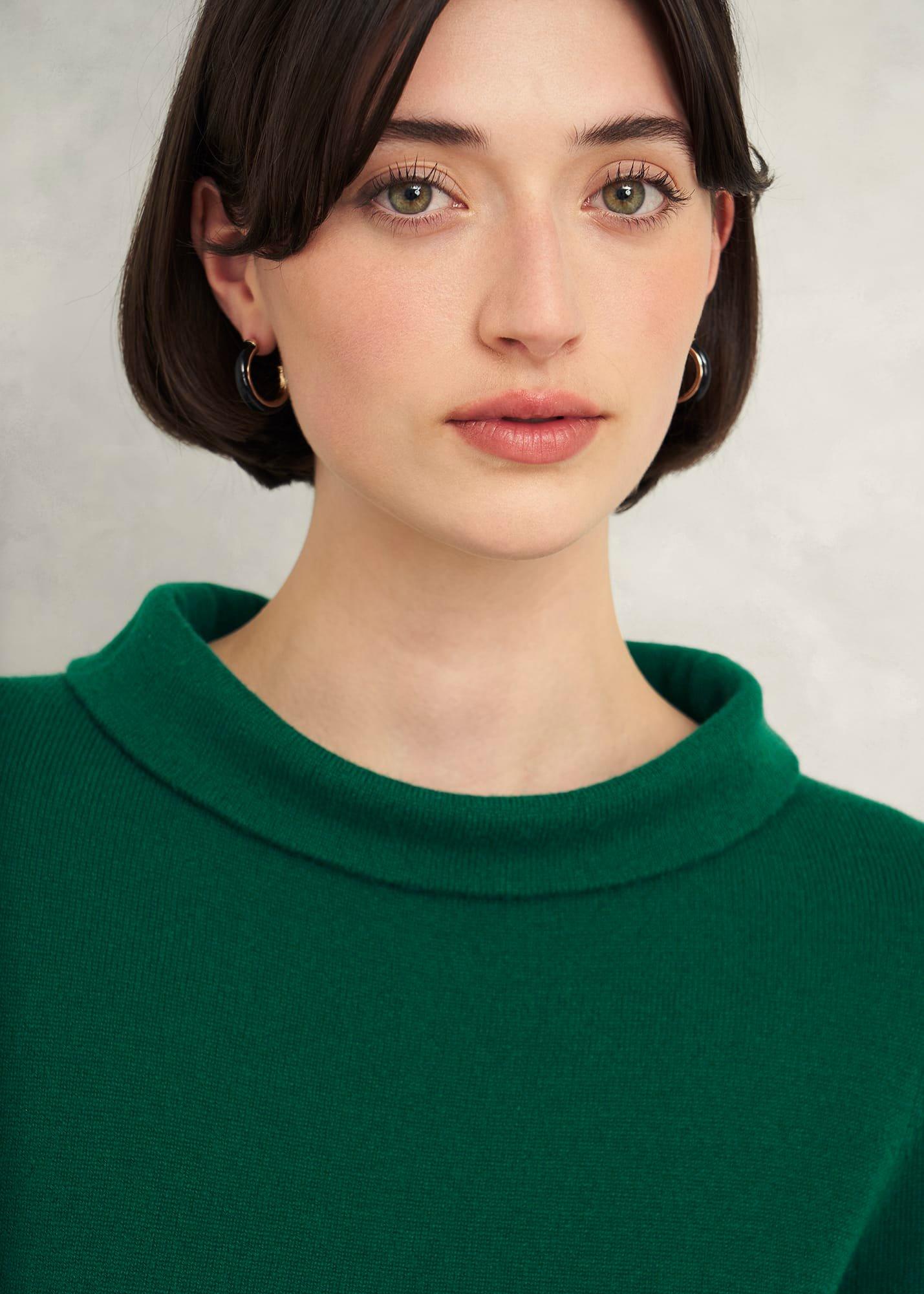 Audrey Wool Cashmere Jumper, Agate Green, hi-res