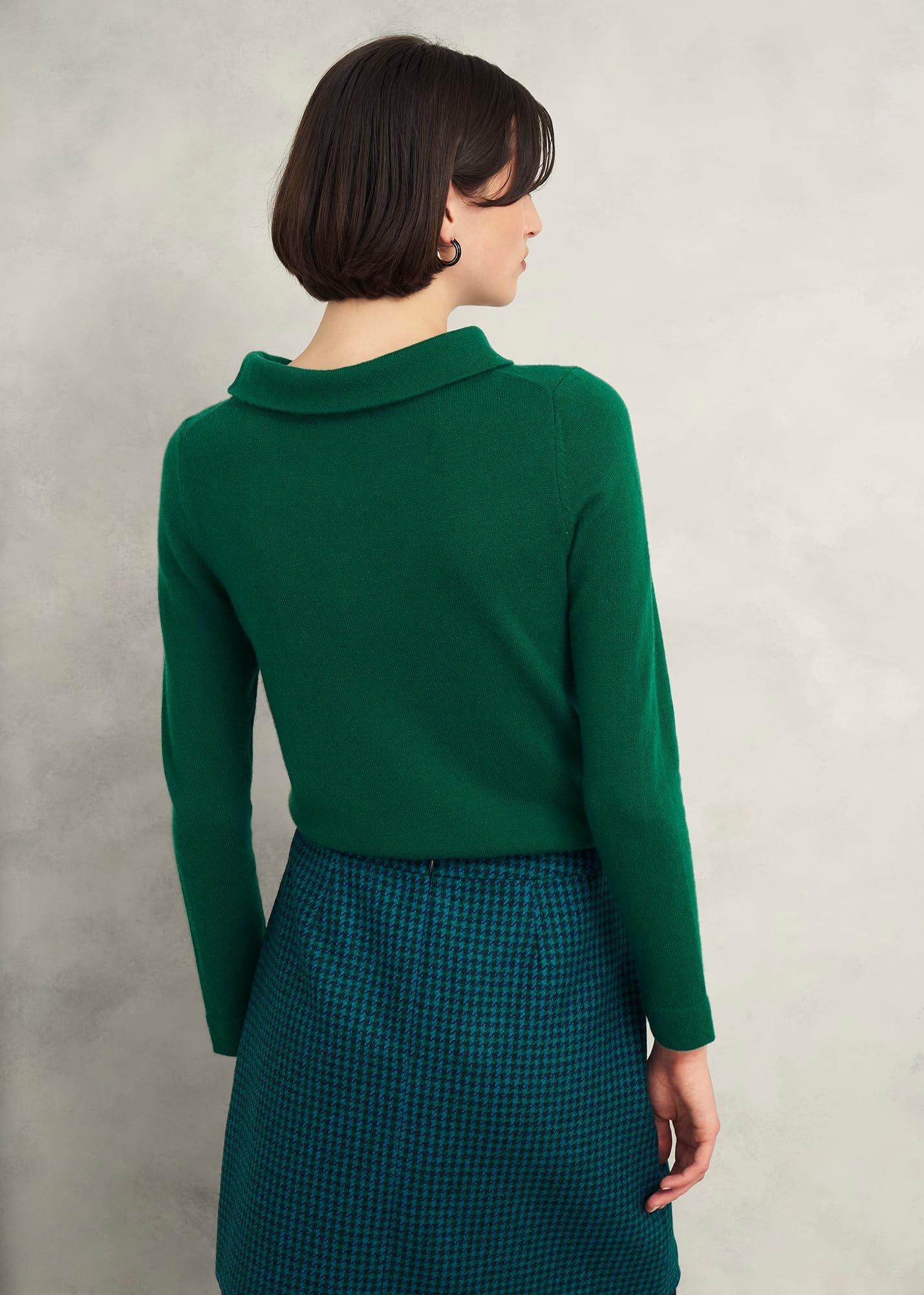 Audrey Wool Cashmere Jumper, Agate Green, hi-res