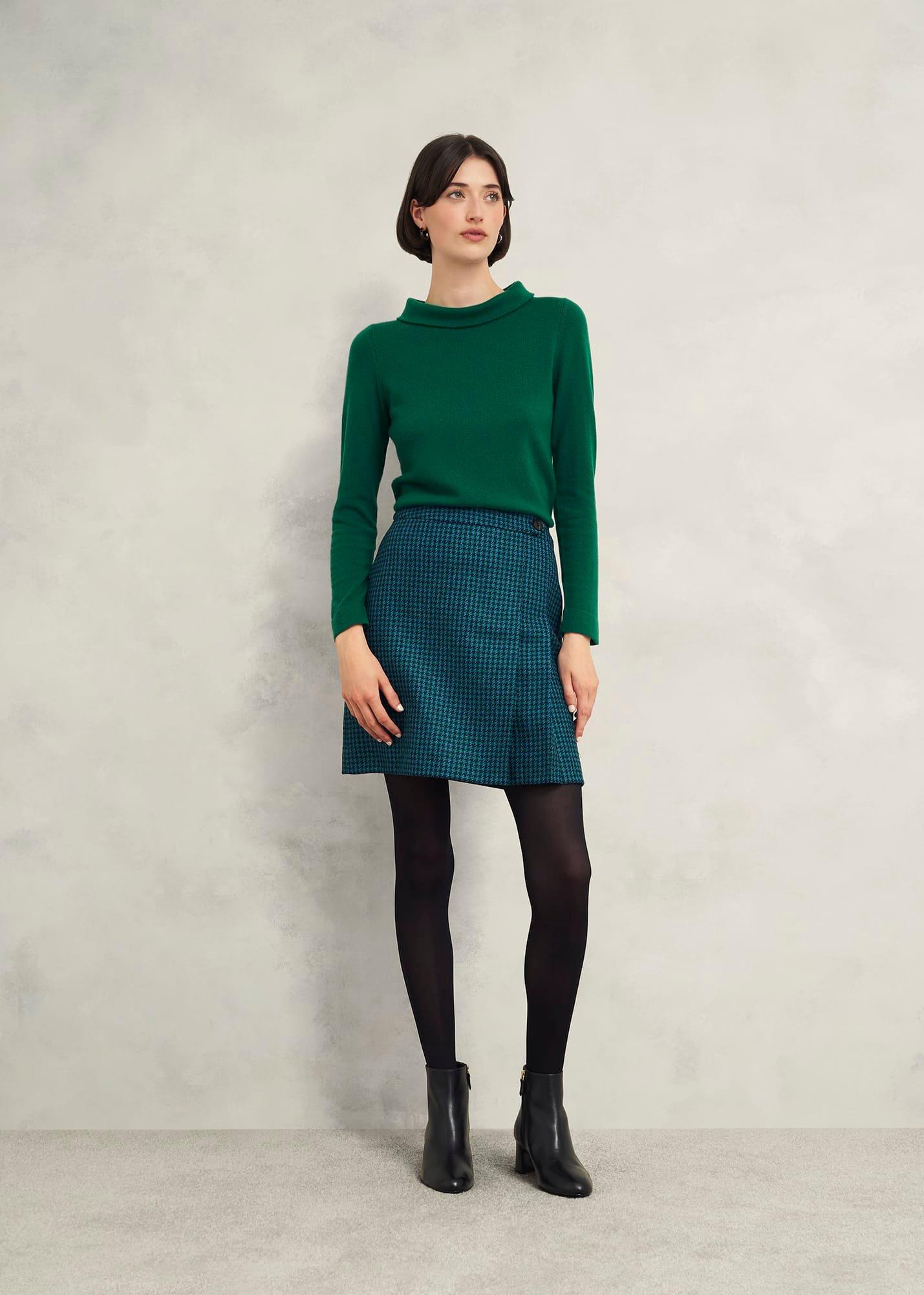 Audrey Wool Cashmere Jumper, Agate Green, hi-res