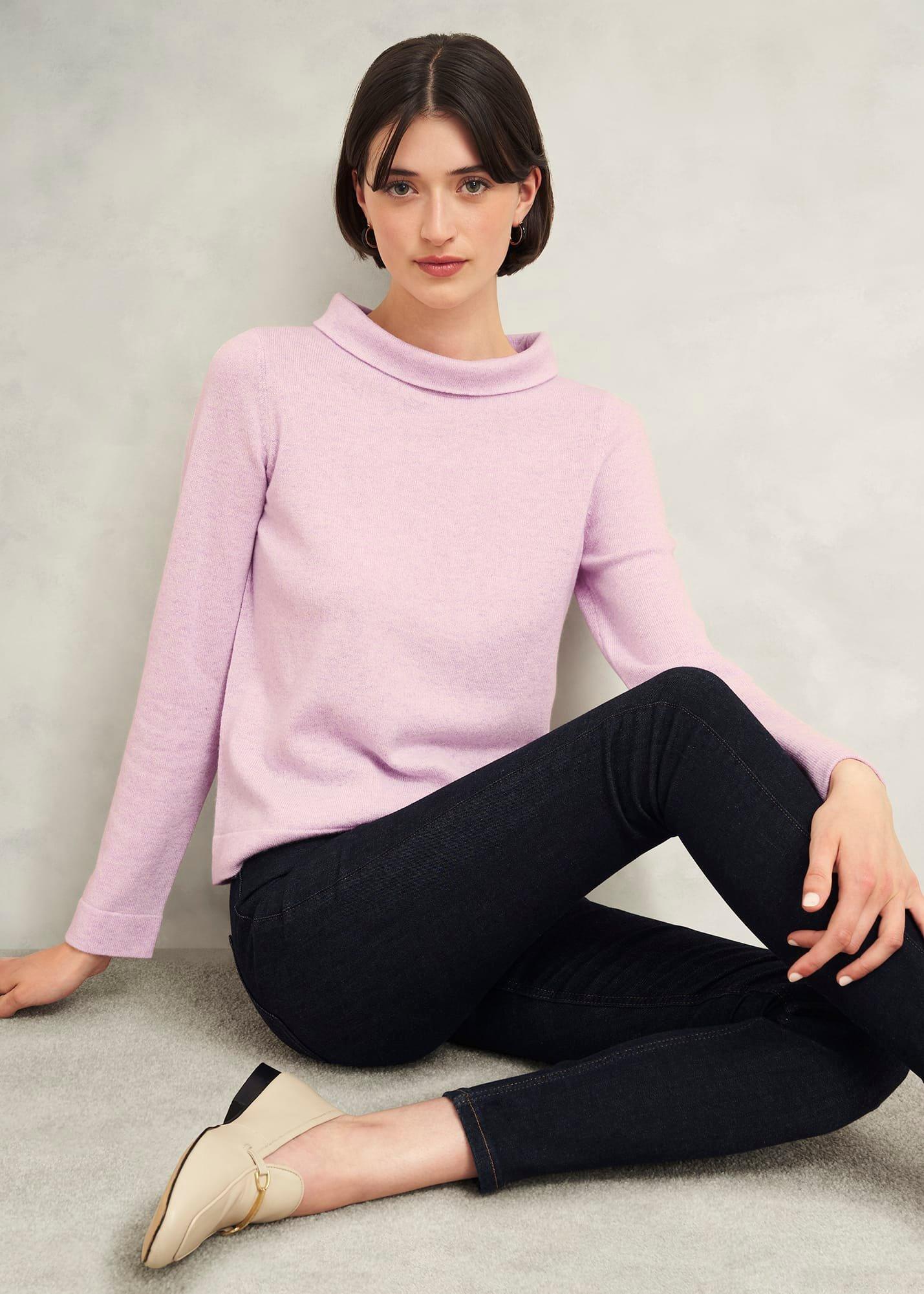Audrey Wool Cashmere Jumper, Candy Marl, hi-res