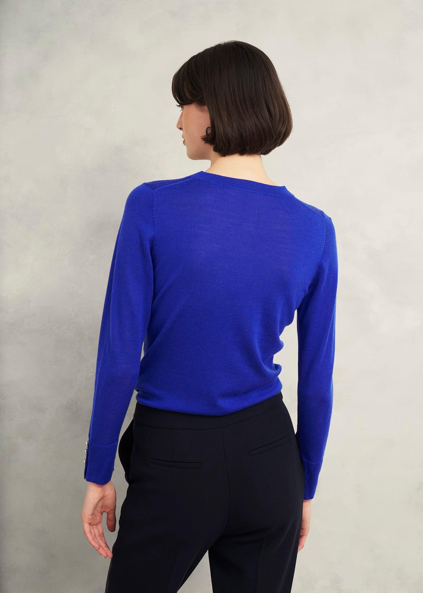 Penny Merino Wool Jumper, Eclipse Blue, hi-res
