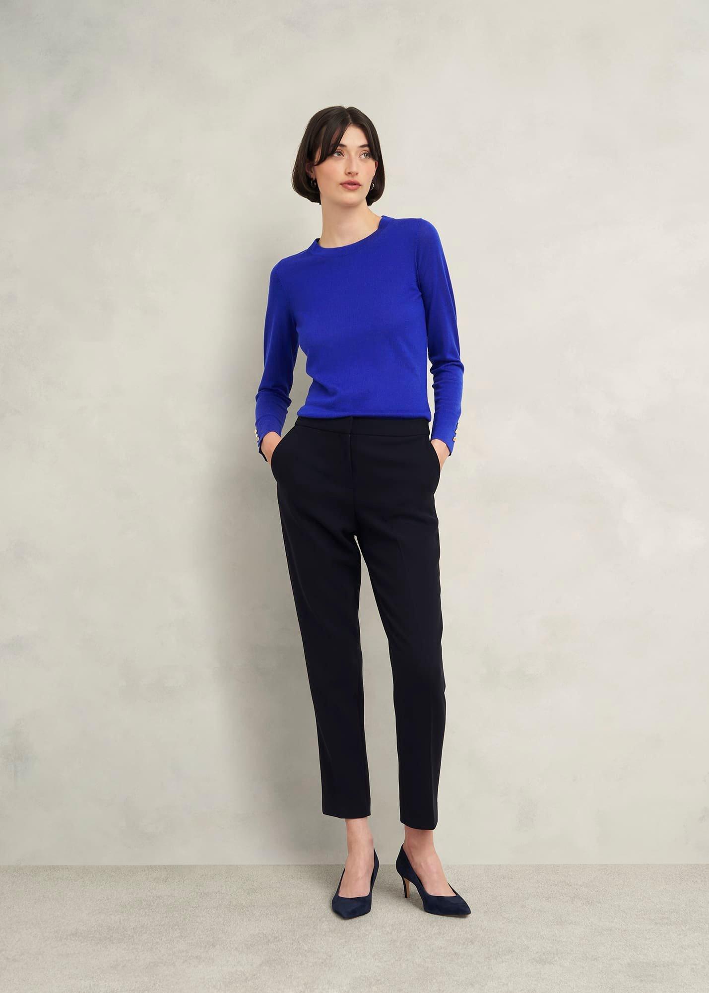 Penny Merino Wool Jumper, Eclipse Blue, hi-res