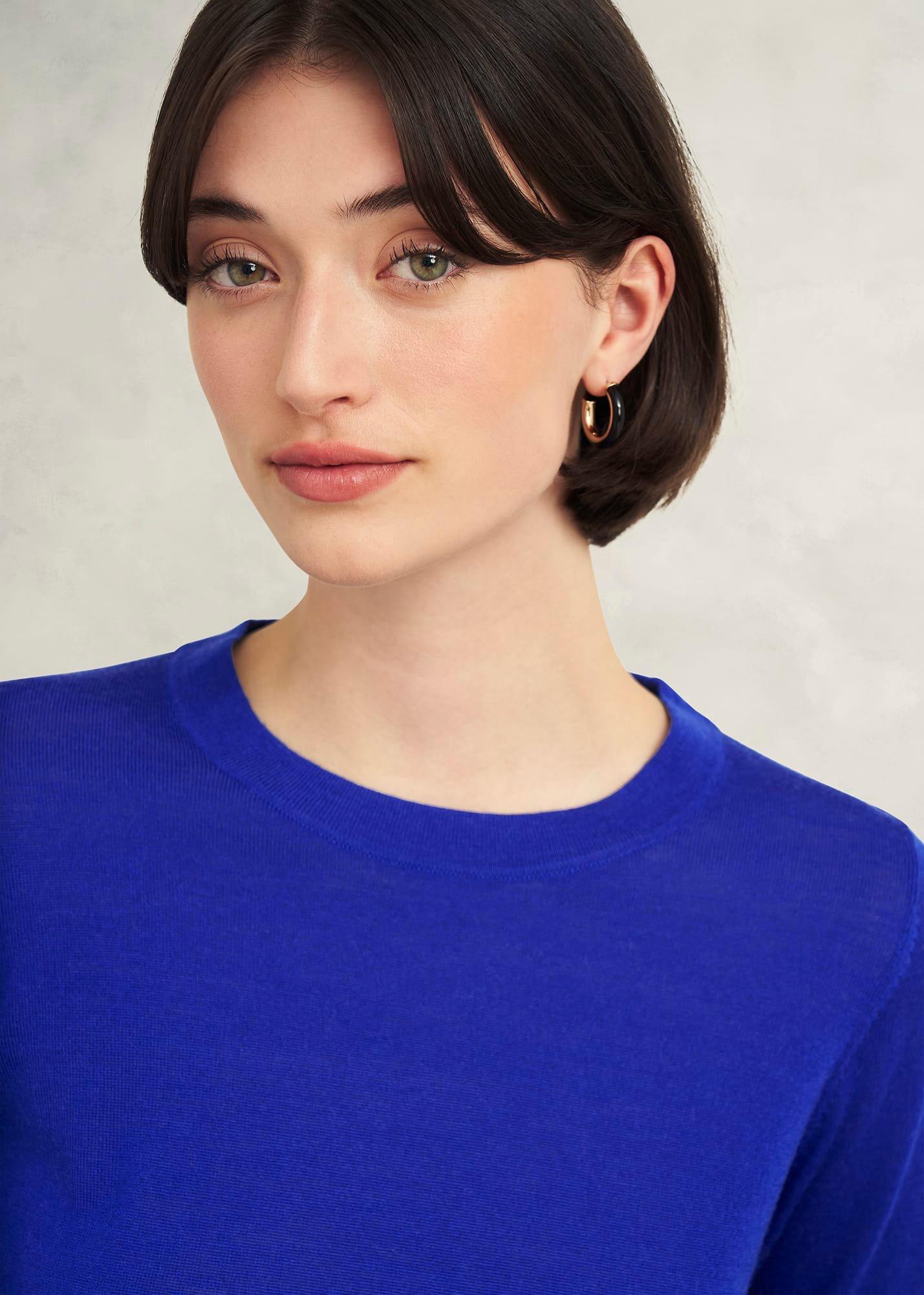 Penny Merino Wool Jumper, Eclipse Blue, hi-res