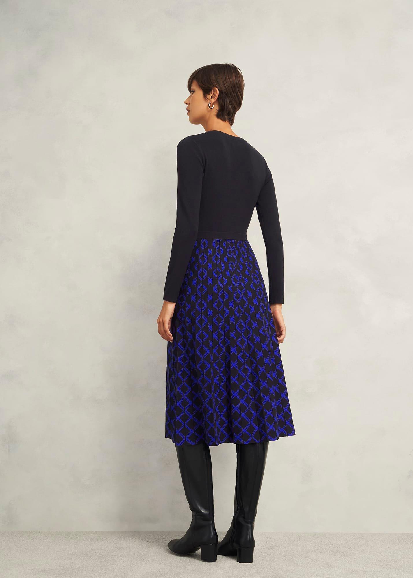 Petite Larna Dress, Black Blue, hi-res