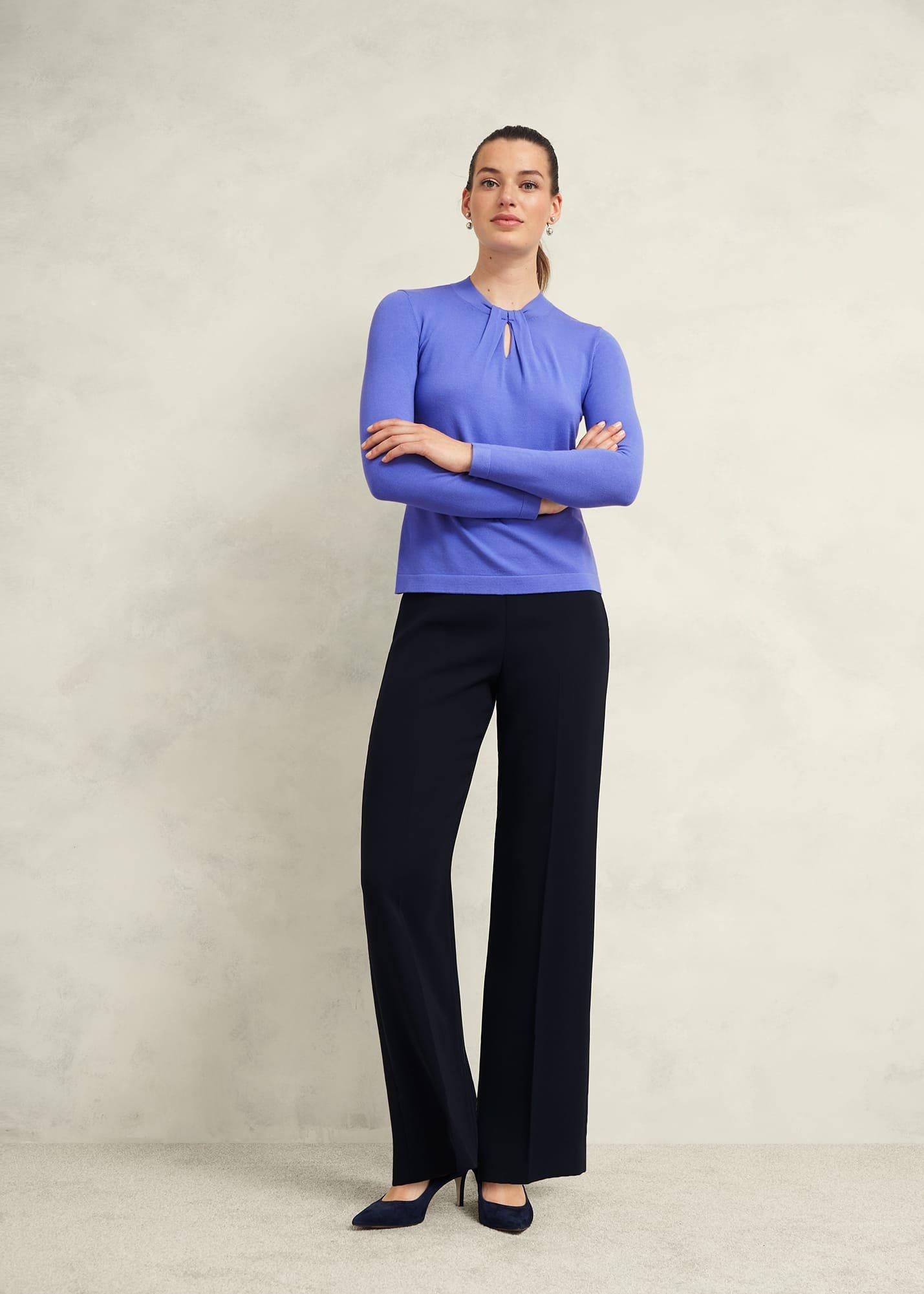 Effie Knitted Jumper, Regatta Blue, hi-res