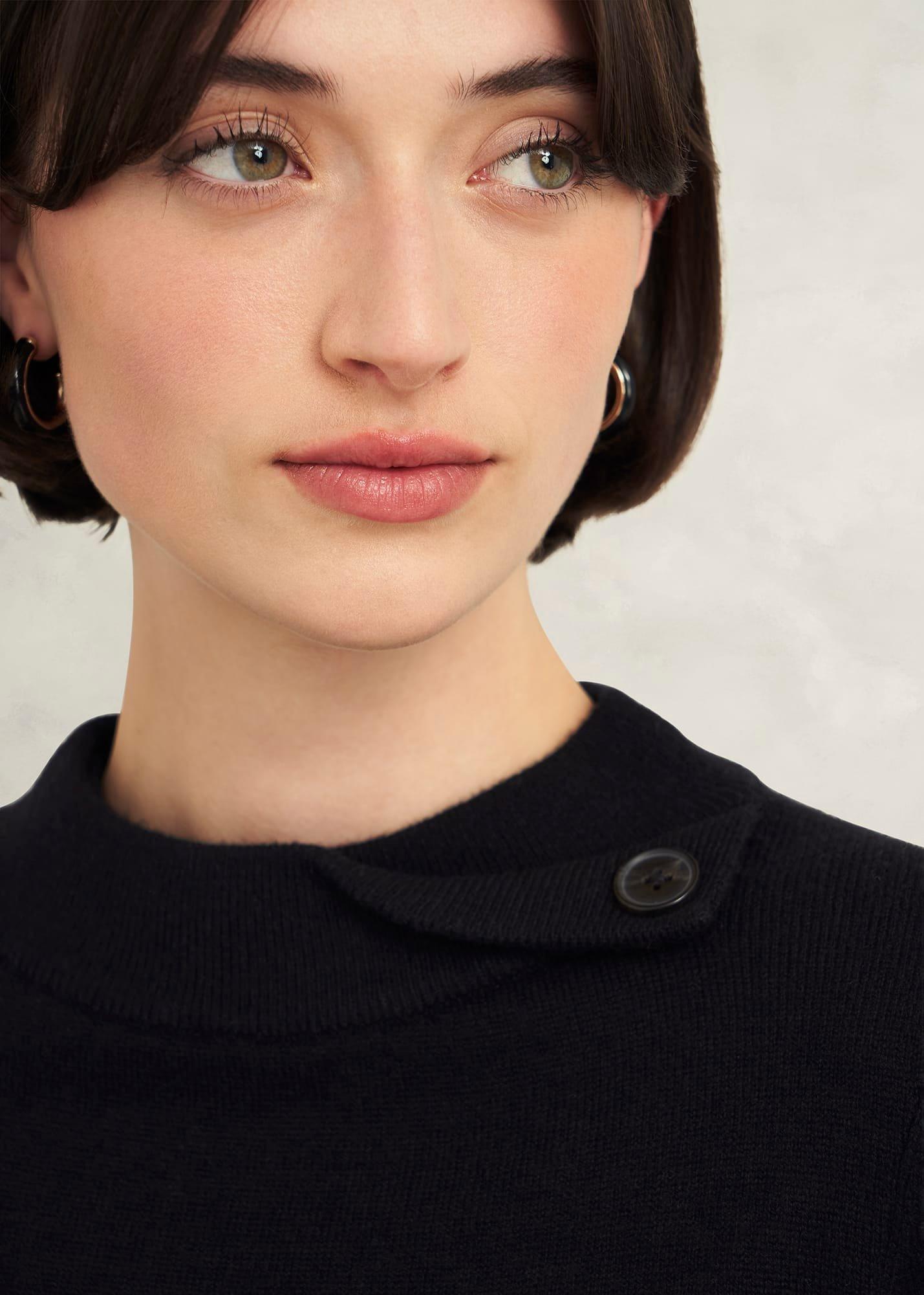 Talia Wool Cashmere Jumper, Black, hi-res