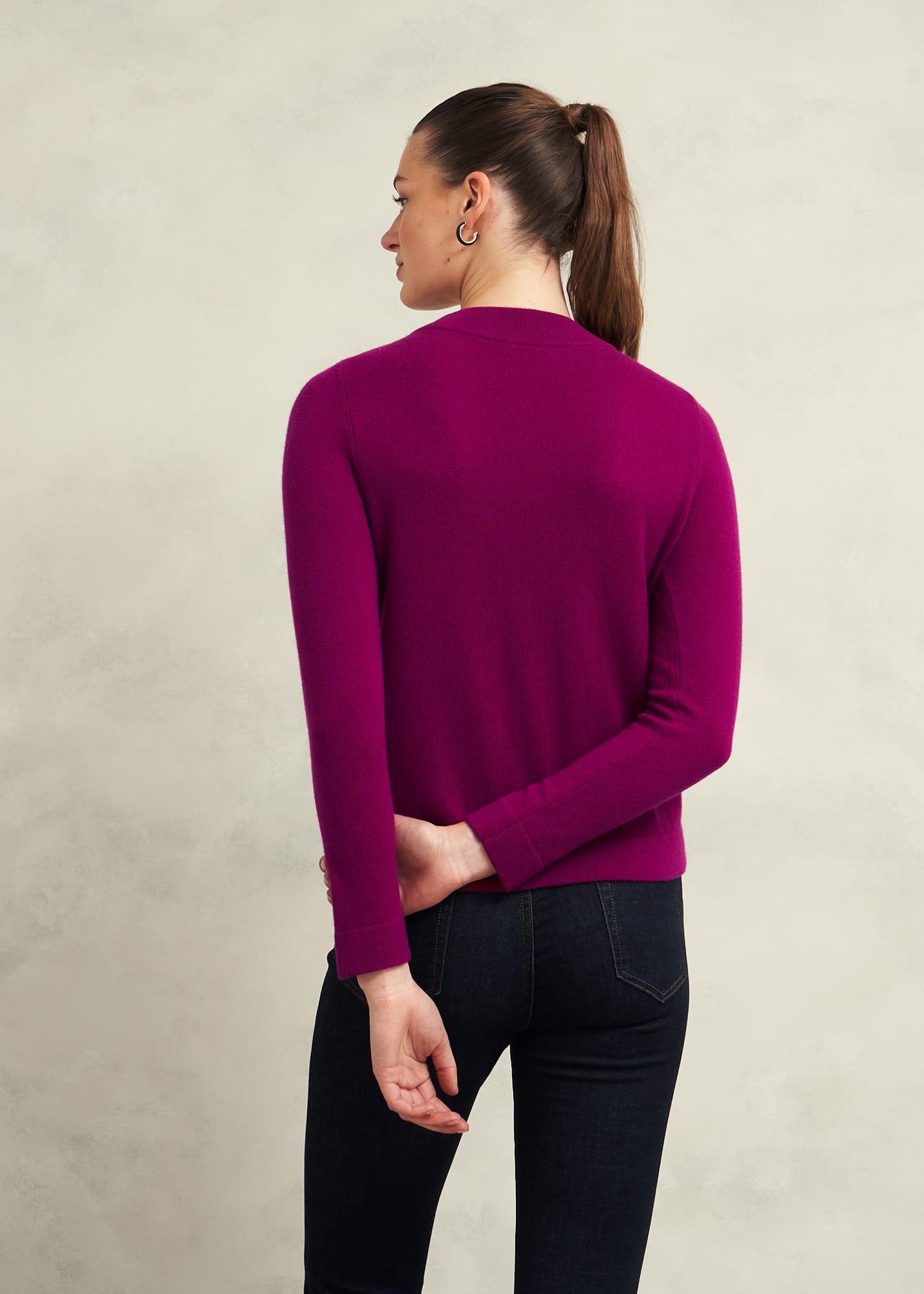 Talia Wool Cashmere Jumper, Dahlia Purple, hi-res