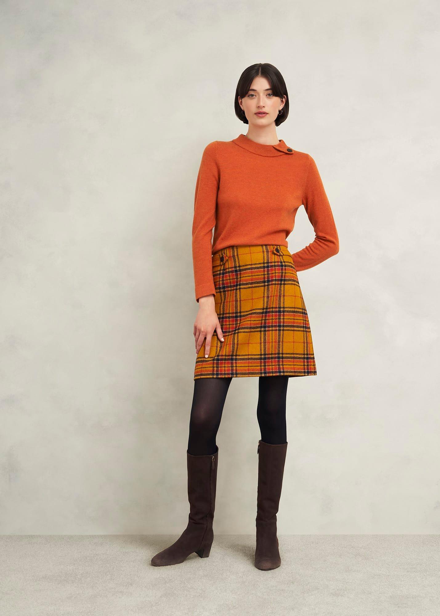 Talia Wool Cashmere Jumper, Topaz Orange, hi-res
