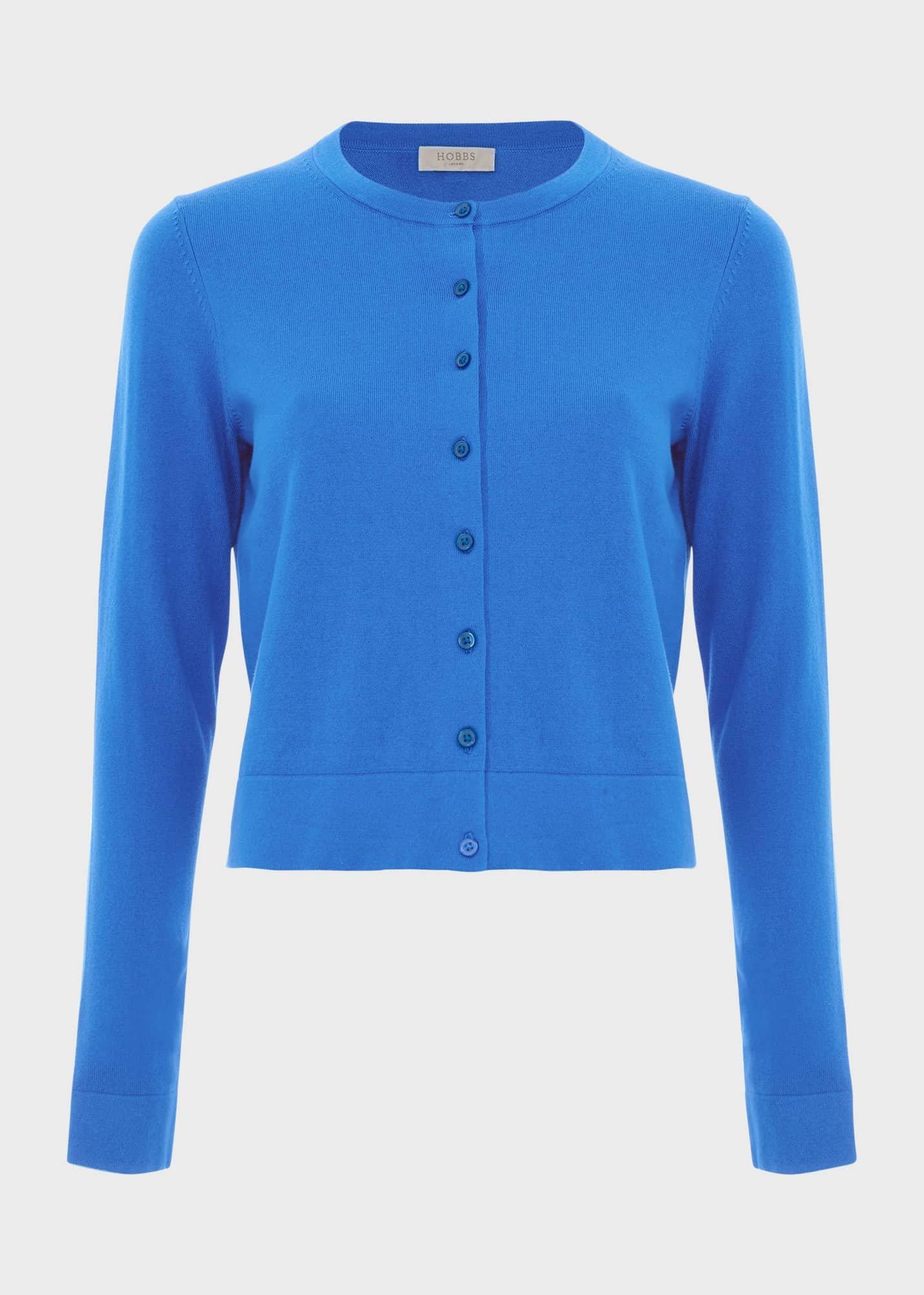 Michelle Cotton Cardigan, Atlantic Blue, hi-res
