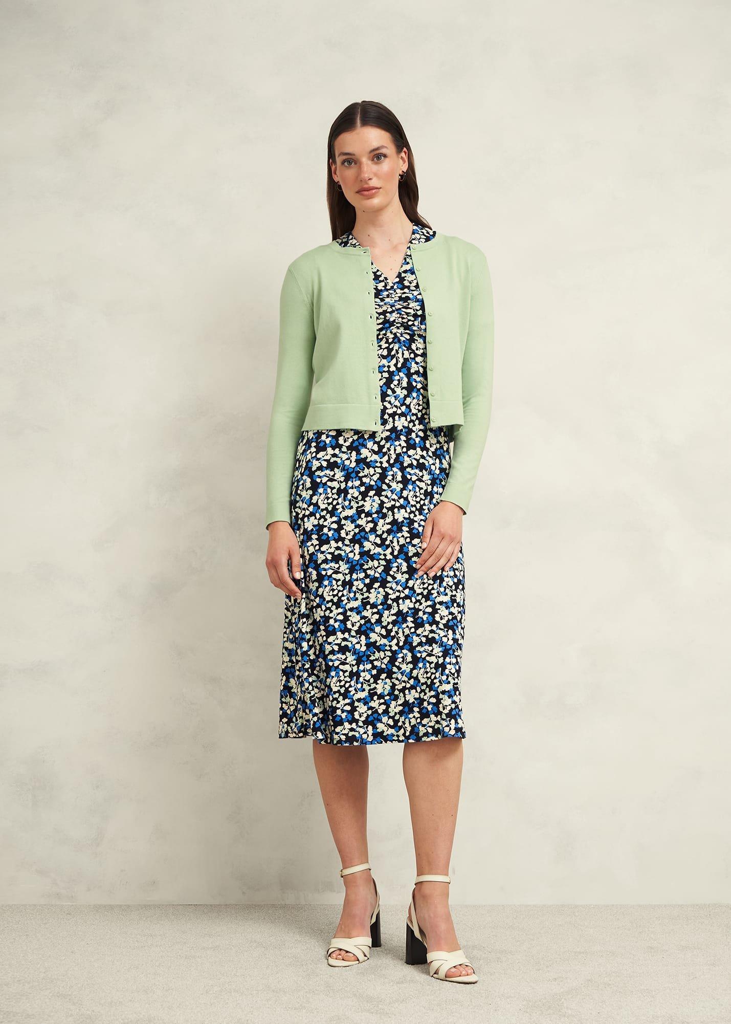 Michelle Cotton Cardigan, Soft Sage Green, hi-res