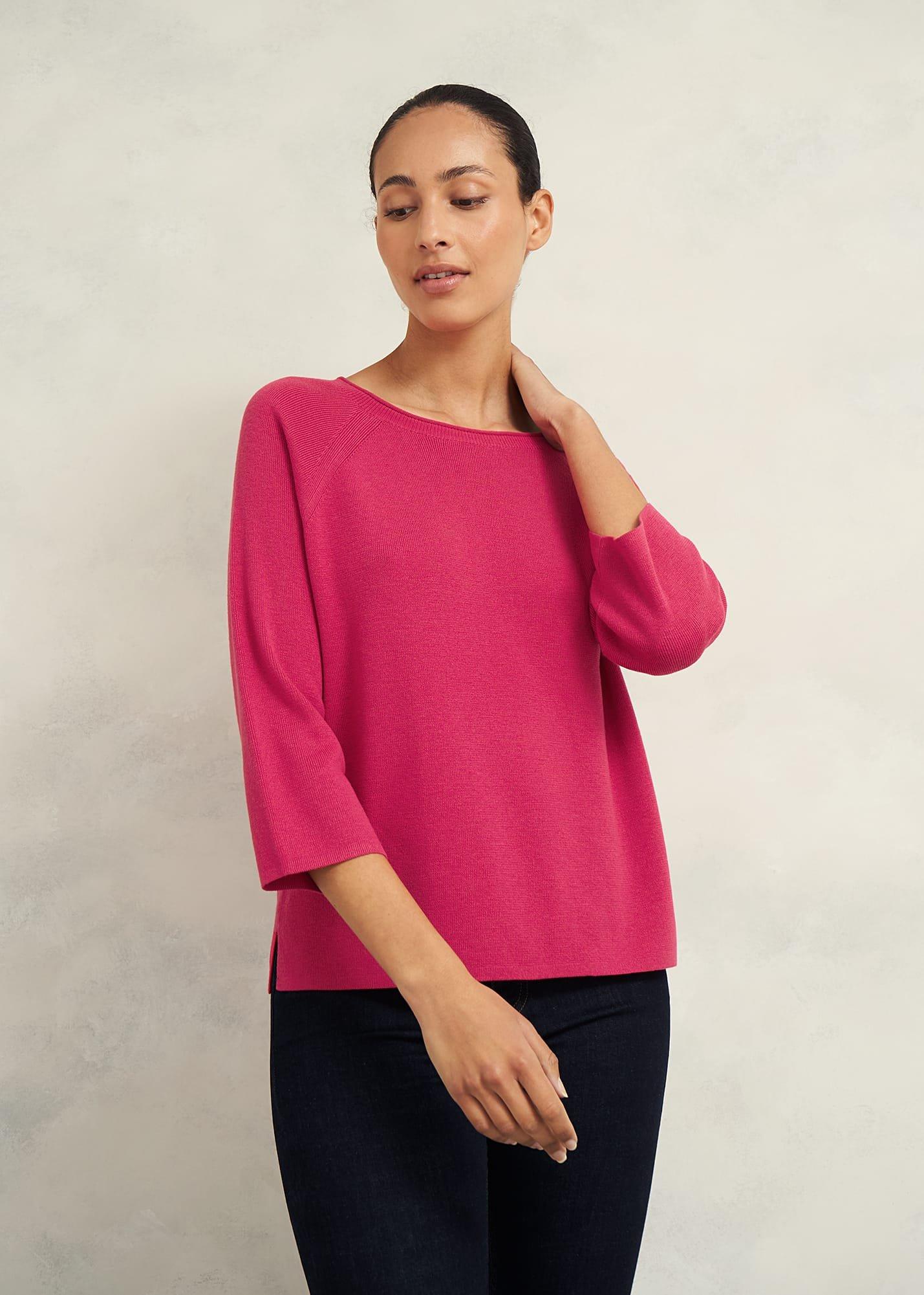 Jana Jumper With Wool, Zinnia Pink, hi-res