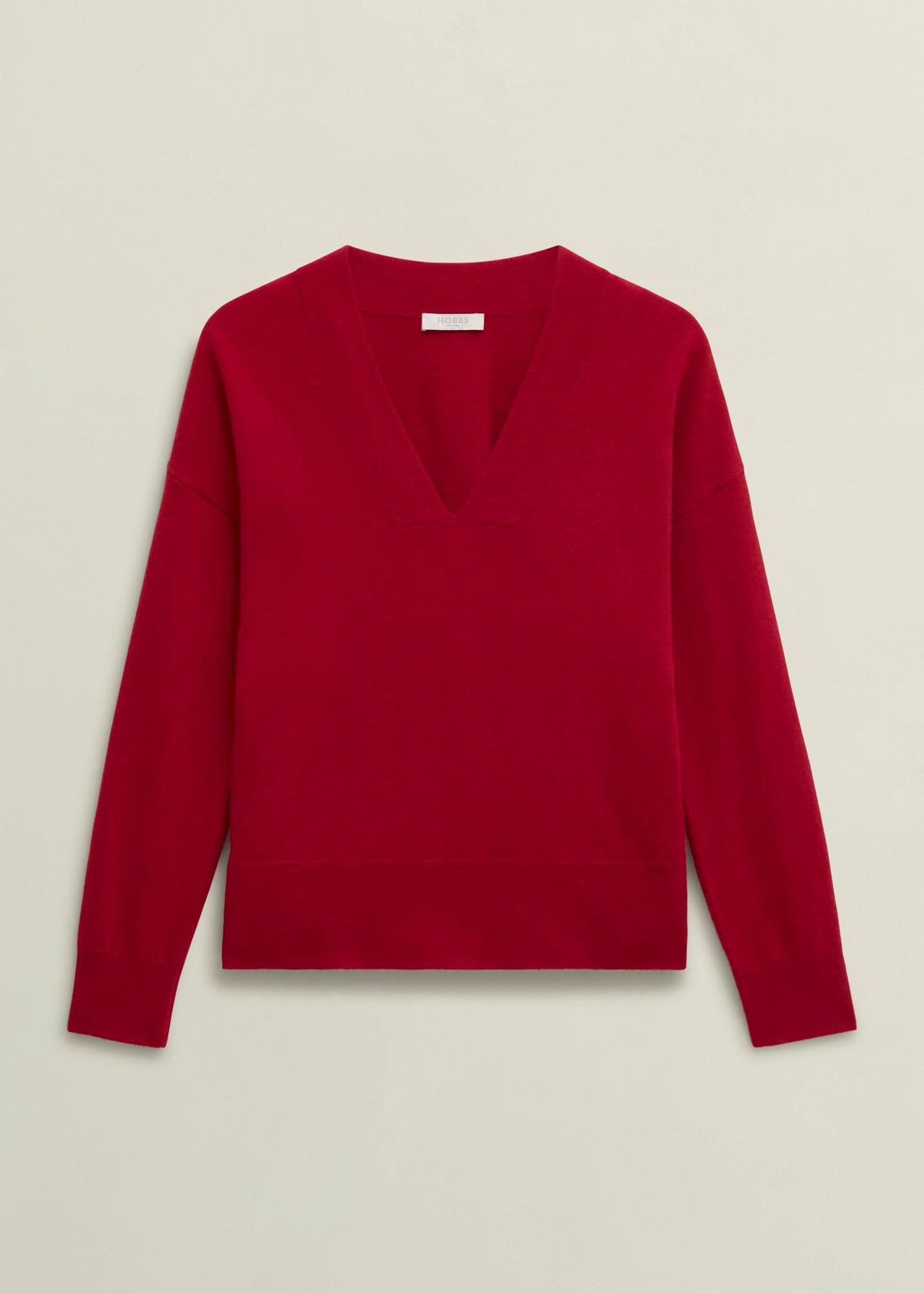 Lettie V Neck Jumper With Cashmere
