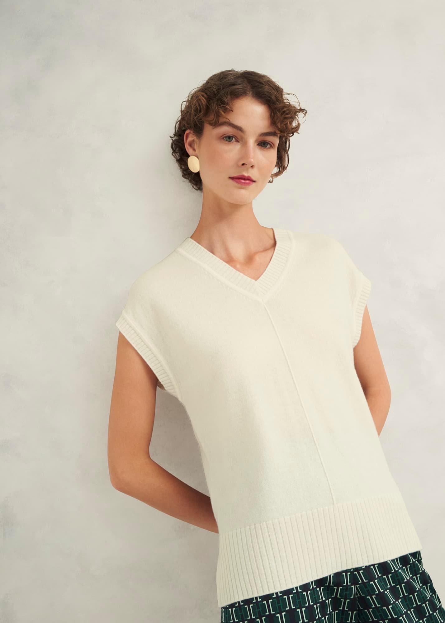 Brooksfirth Knit Tank Top, Warm Ivory, hi-res