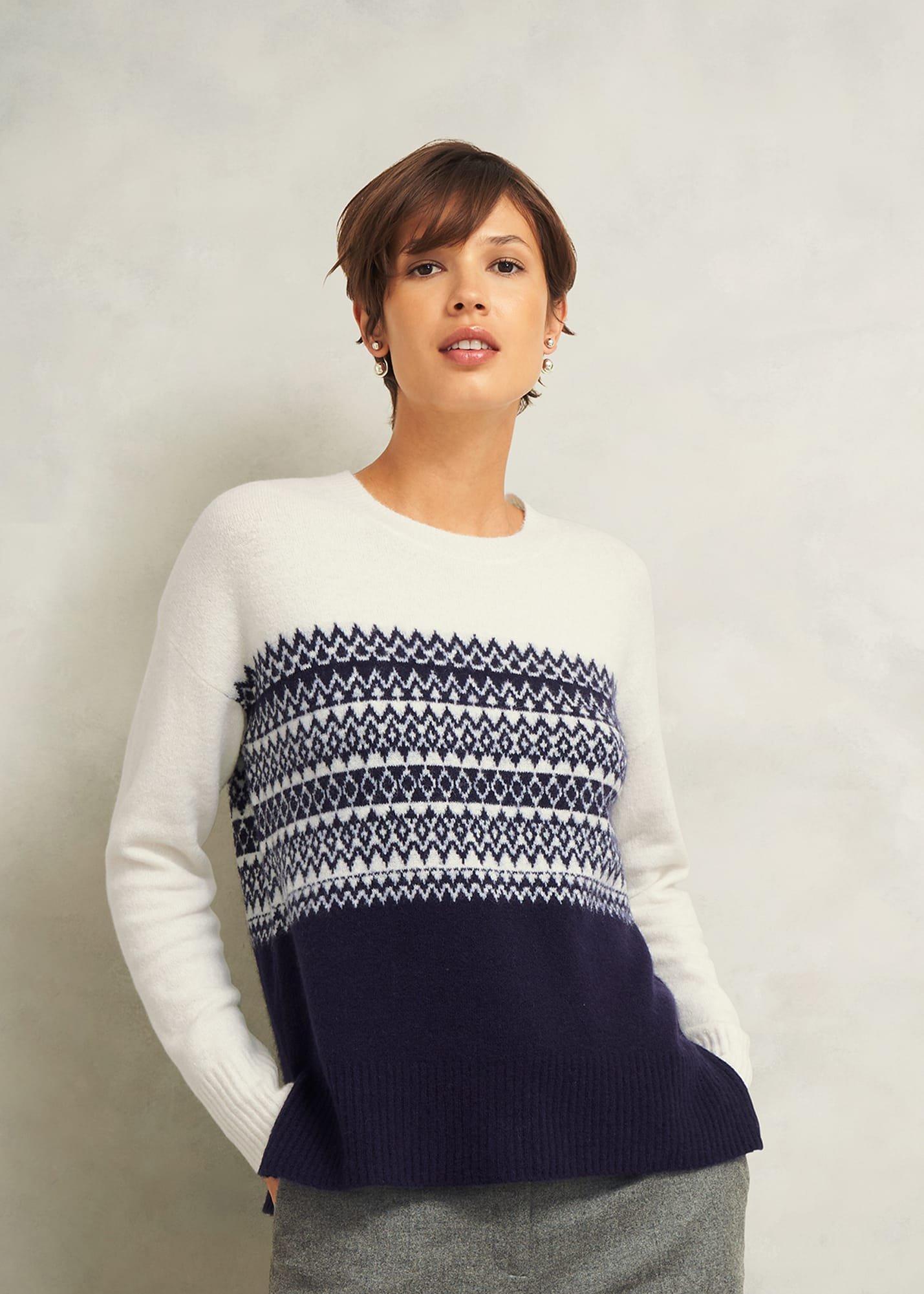 Lorrie Fairisle Jumper With Alpaca