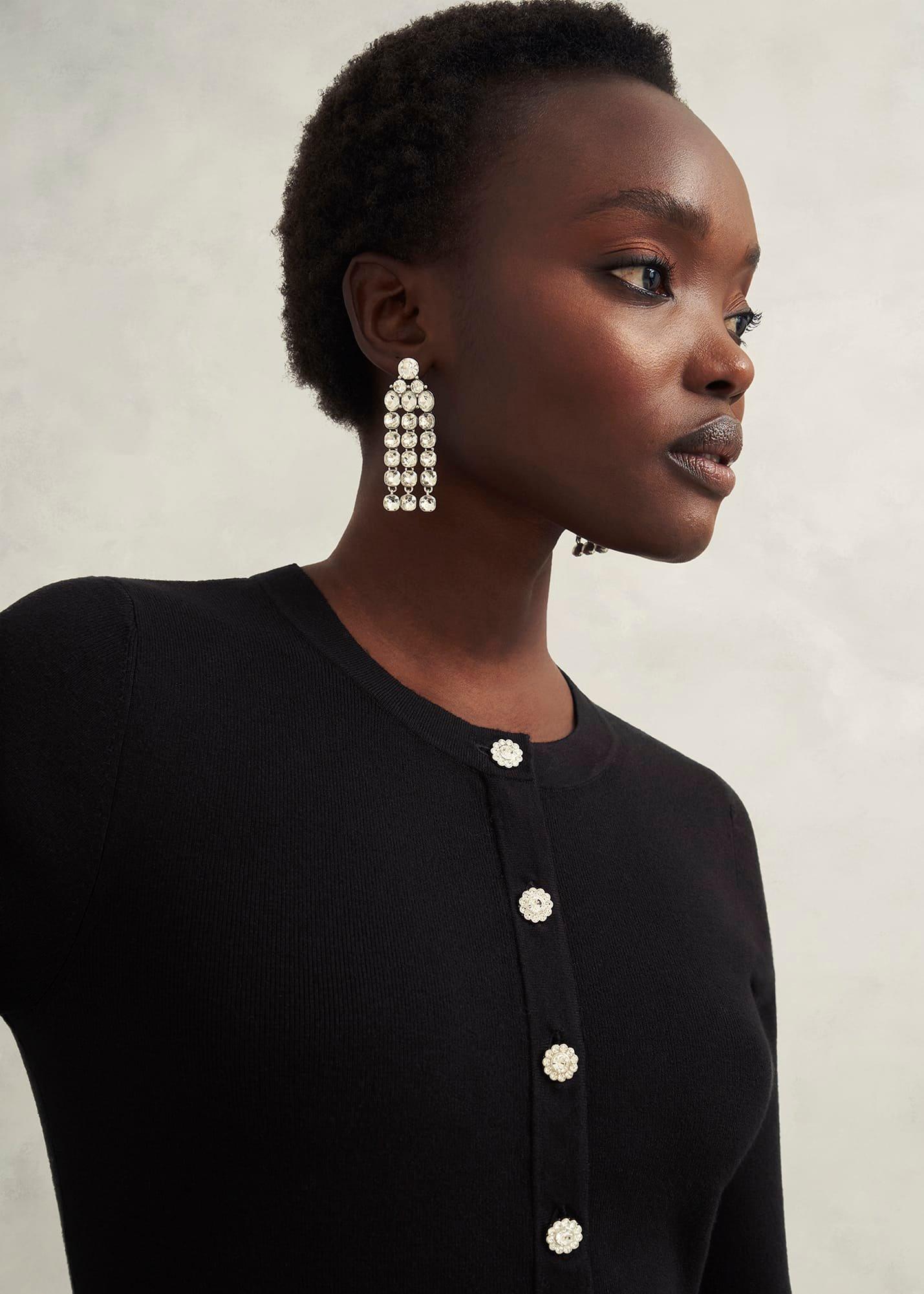 Cece Knitted Dress, Hobbs Black, hi-res