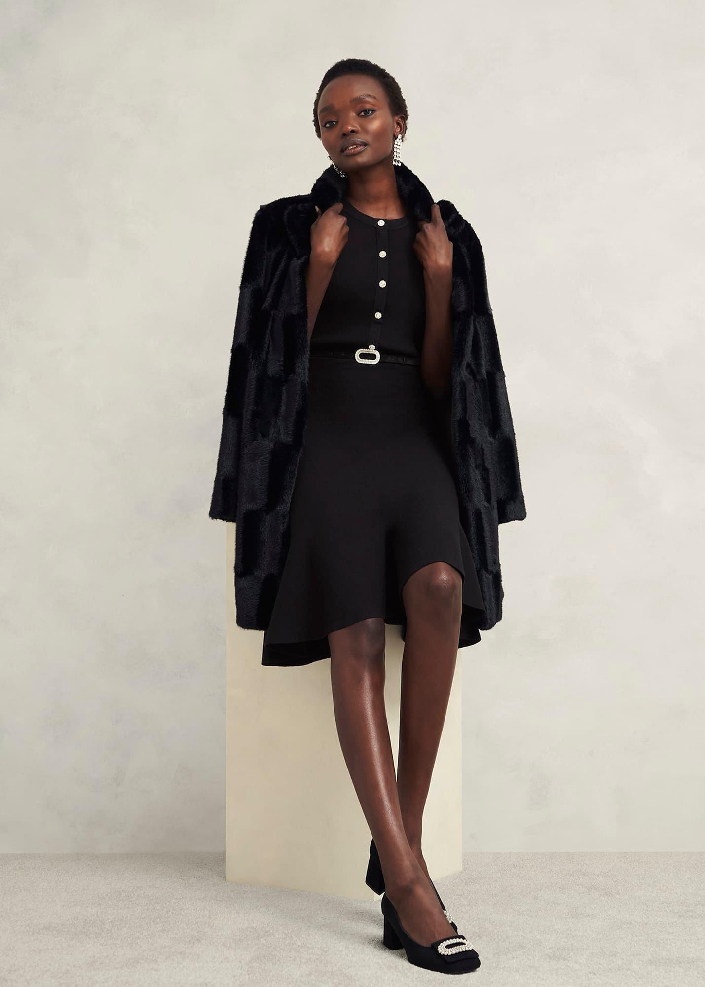 Cece Knitted Dress, Hobbs Black, hi-res