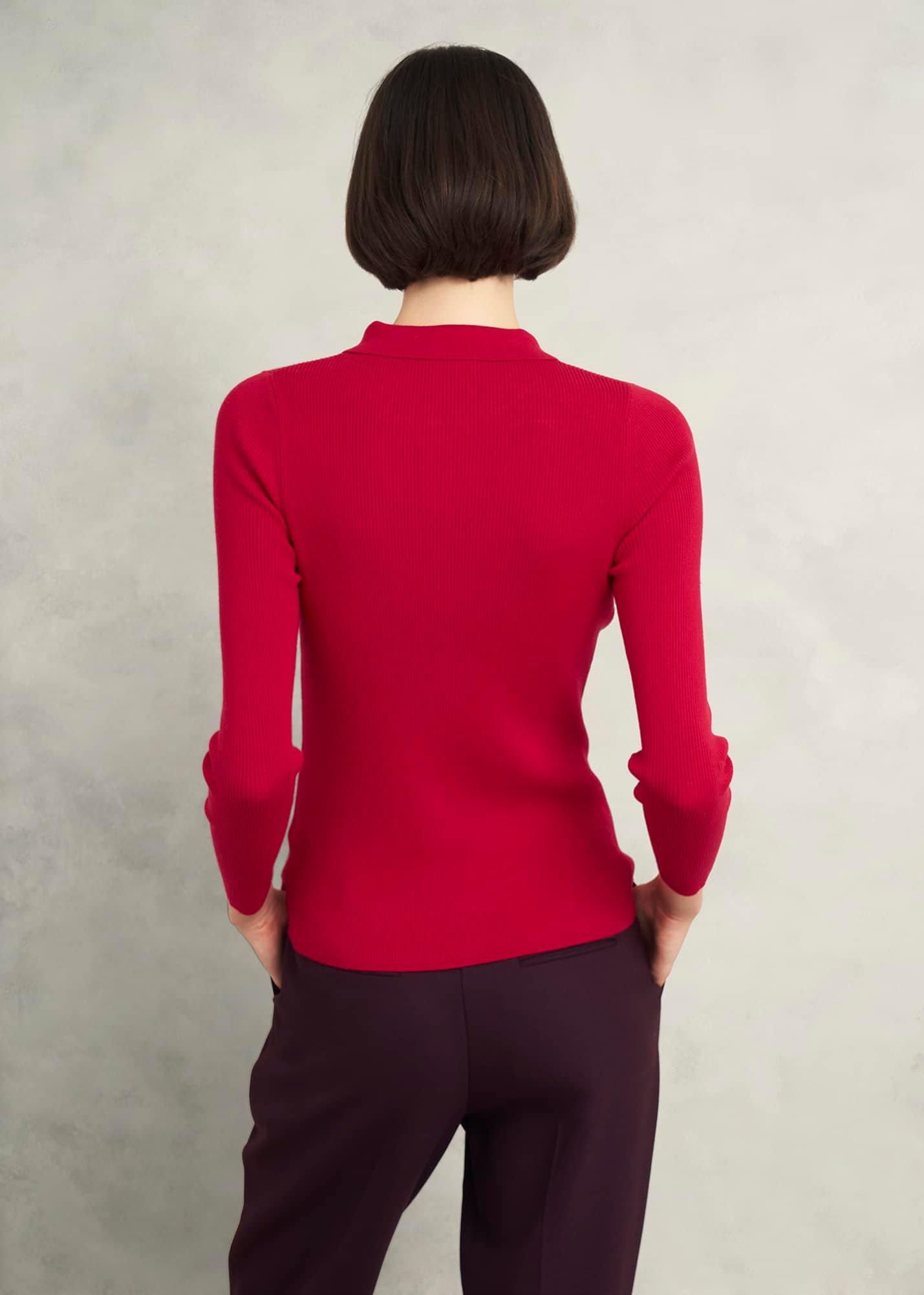 Fara Knitted Shirt, Rowan Red, hi-res