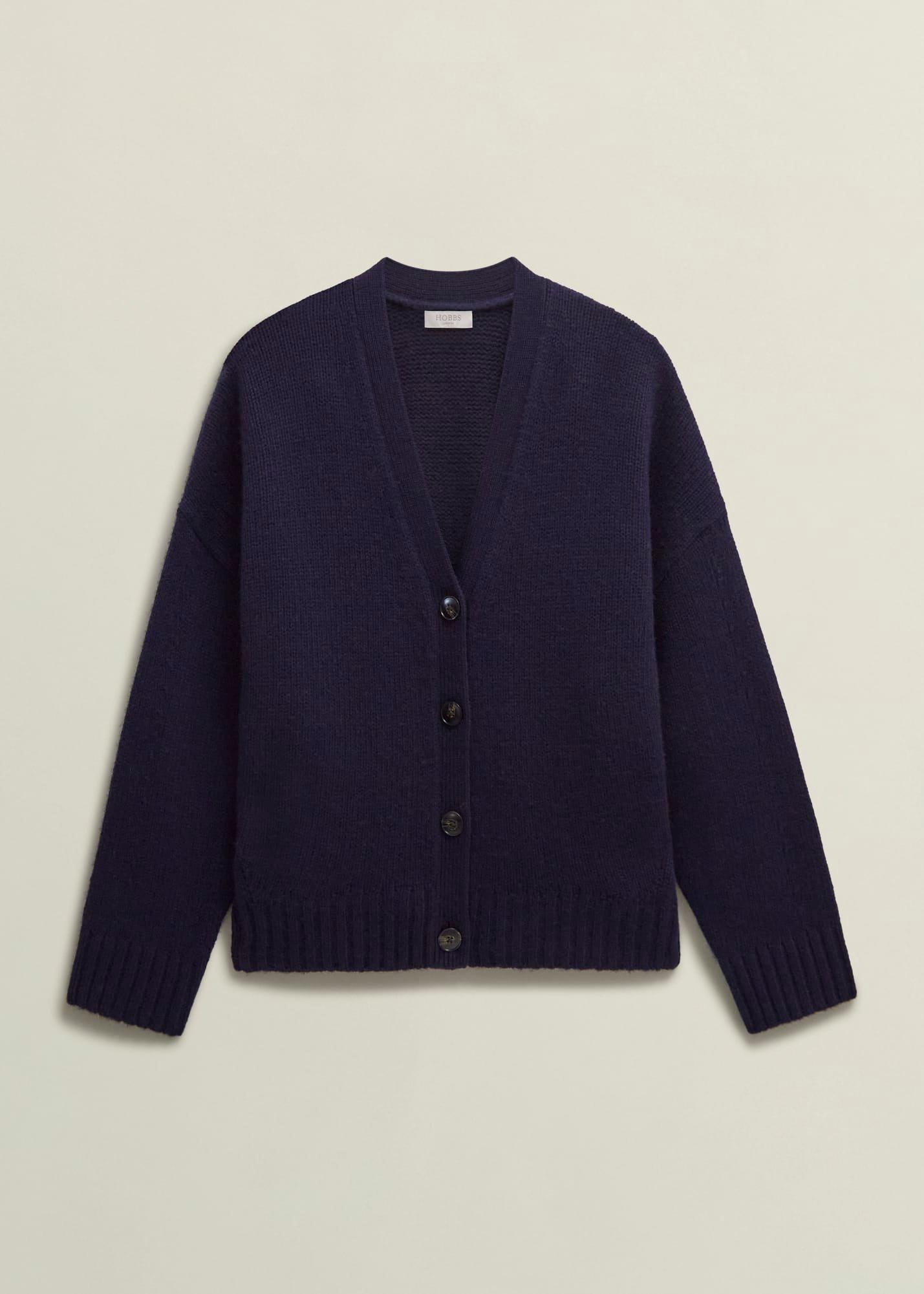 Ember Cardigan With Alpaca, Hobbs Navy, hi-res