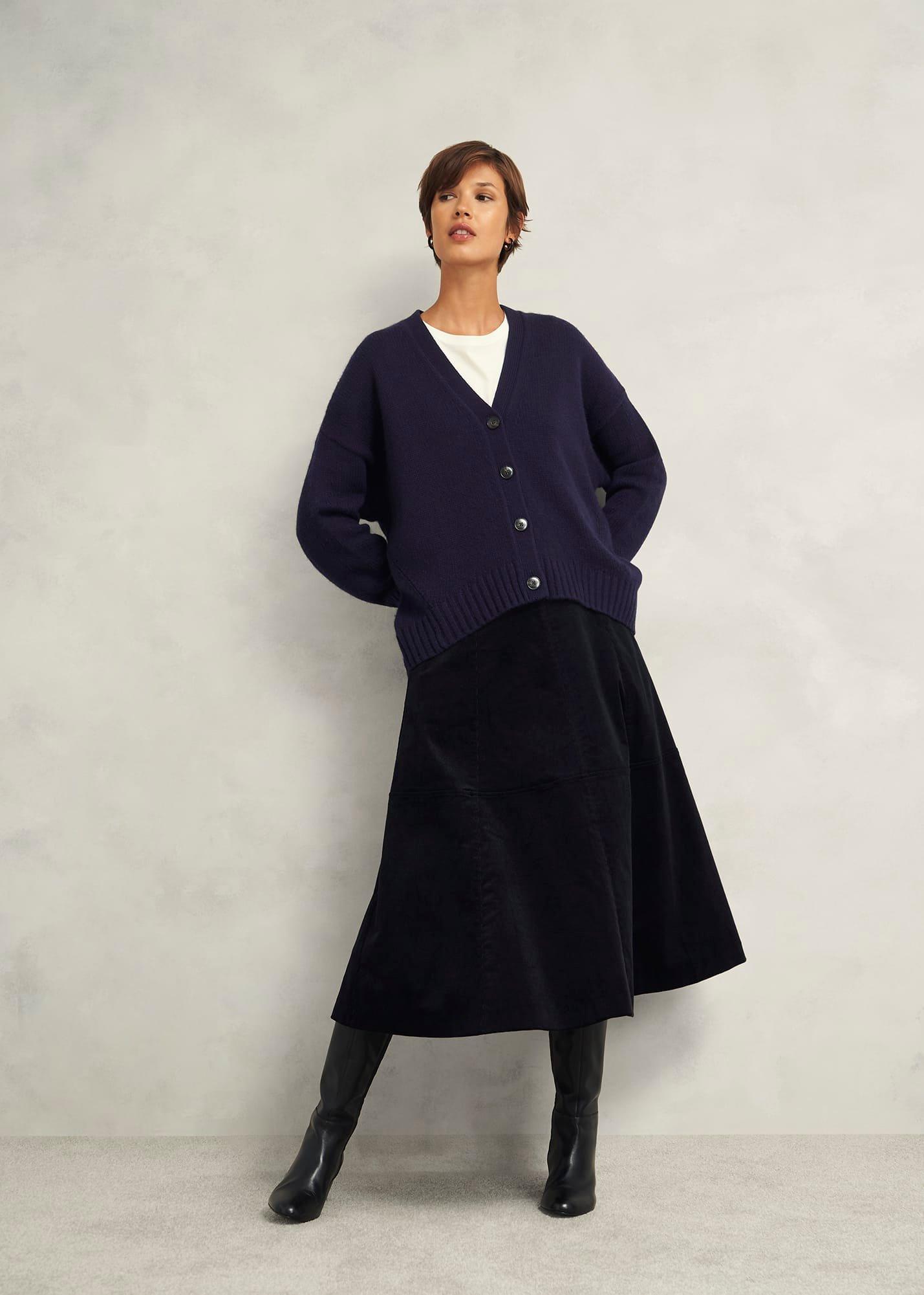 Ember Cardigan With Alpaca, Hobbs Navy, hi-res