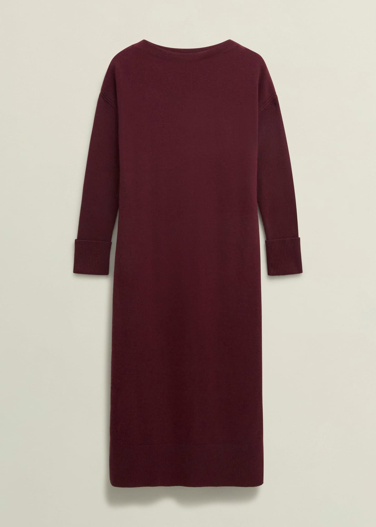 Hartsfirth Knitted Dress With Cashmere, Cocoa Brown, hi-res