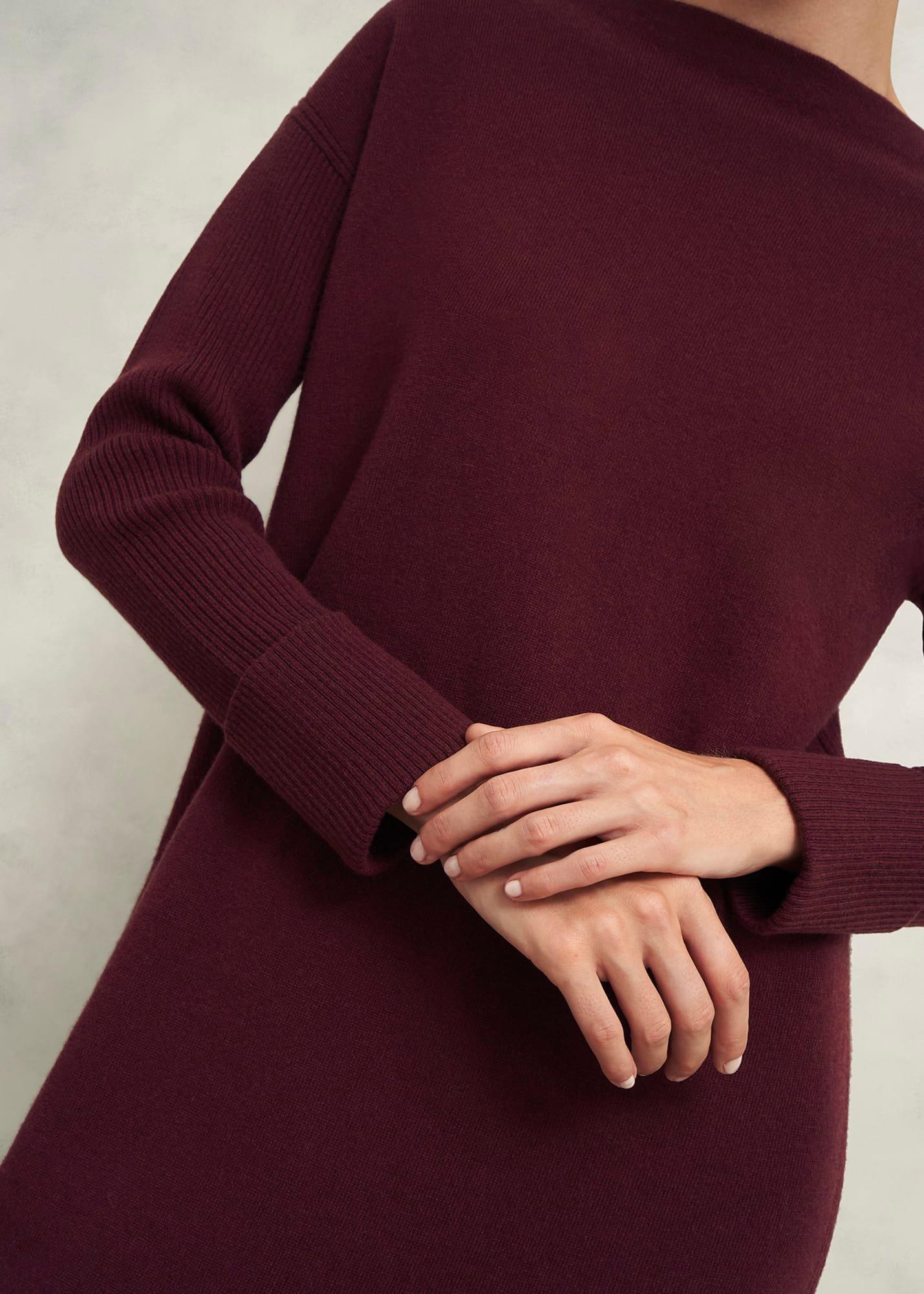 Hartsfirth Knitted Dress With Cashmere, Cocoa Brown, hi-res