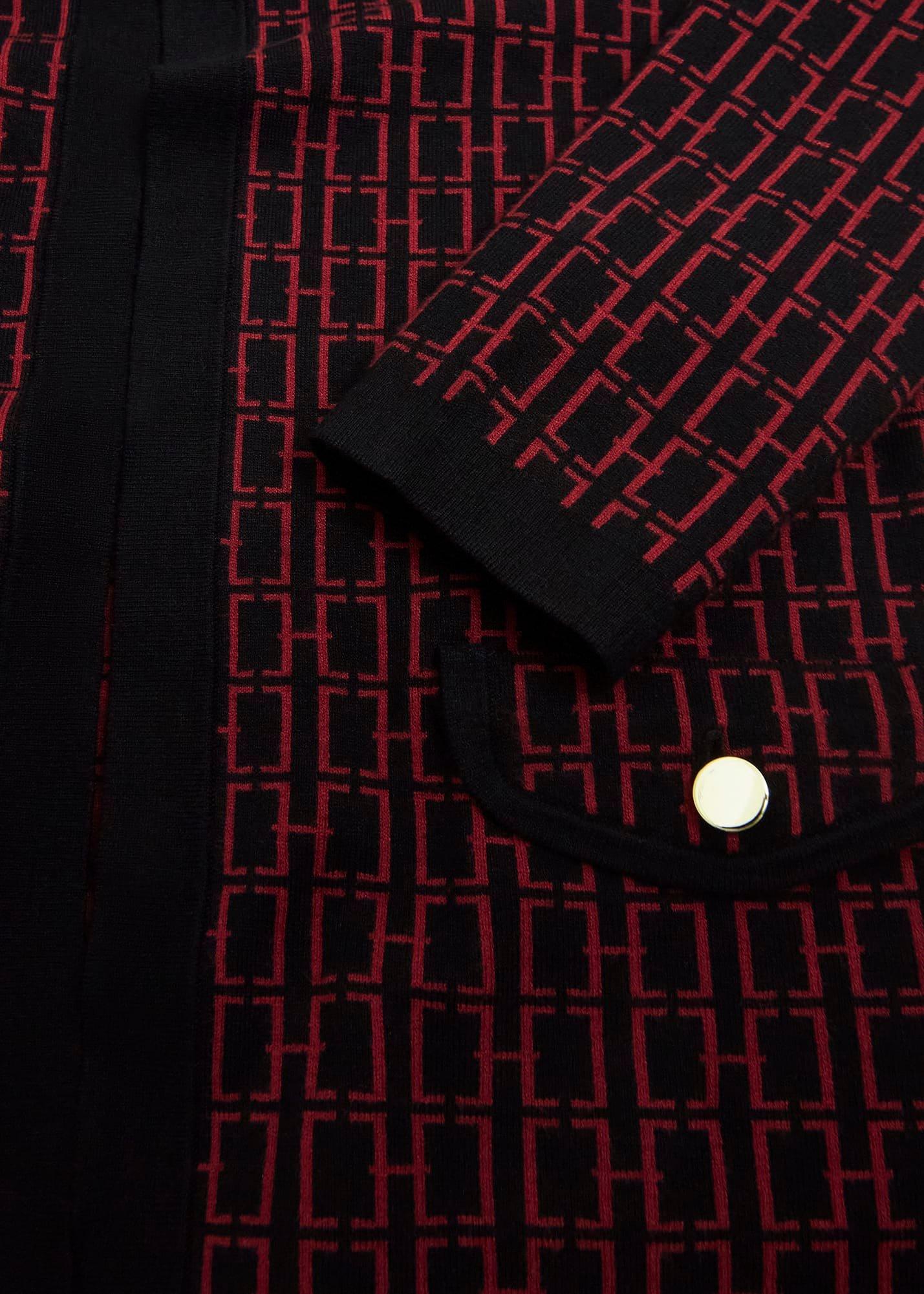 Perrie Knitted Jacket, Black Rhubarb, hi-res