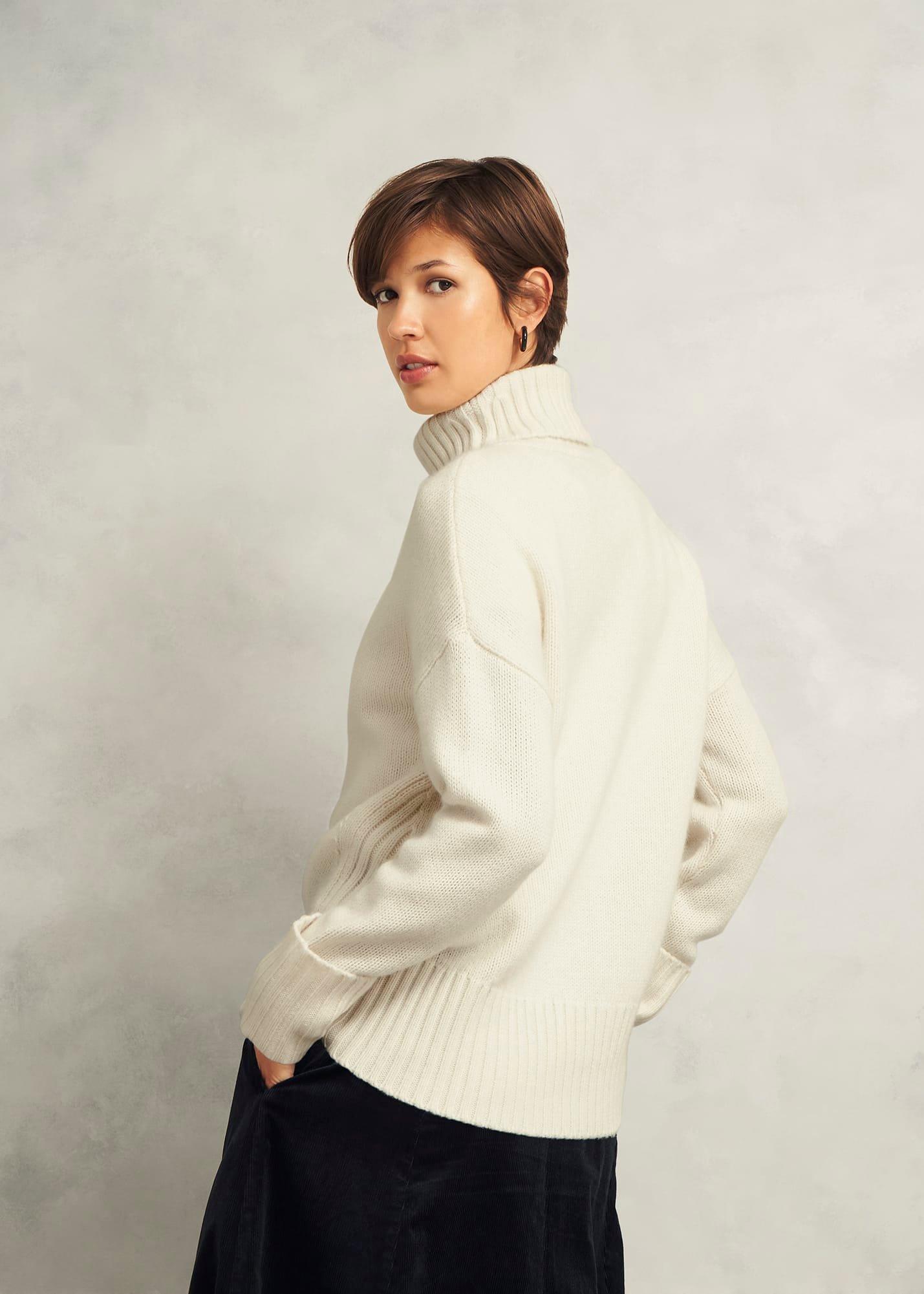 Ember Cable Jumper With Alpaca, Warm Ivory, hi-res