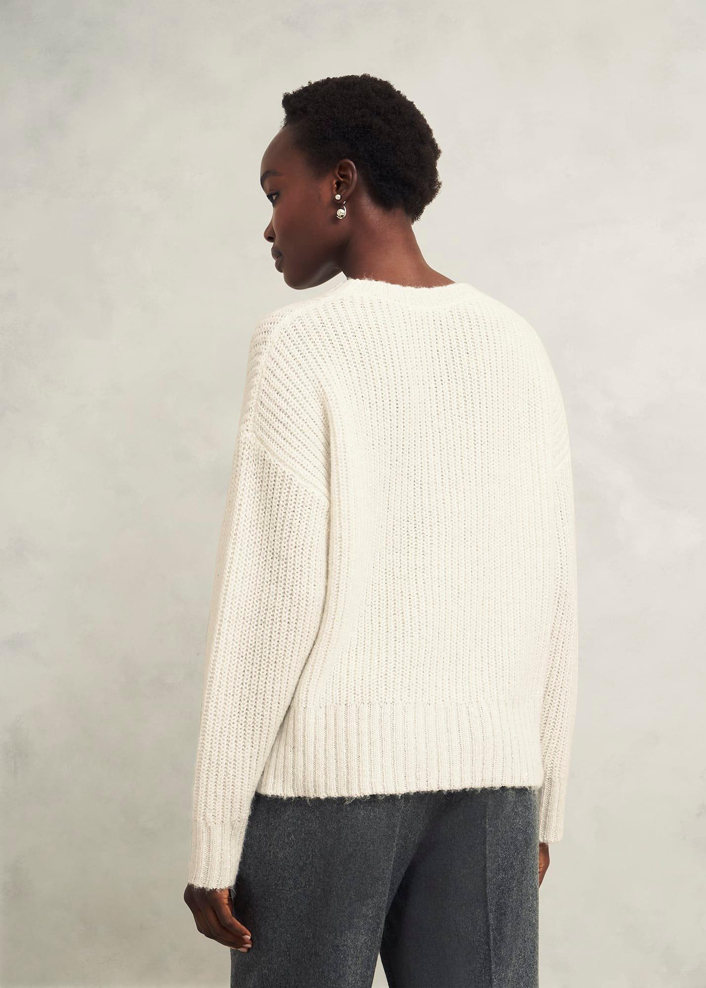 Marsha Sequin Jumper With Alpaca, Ivory, hi-res