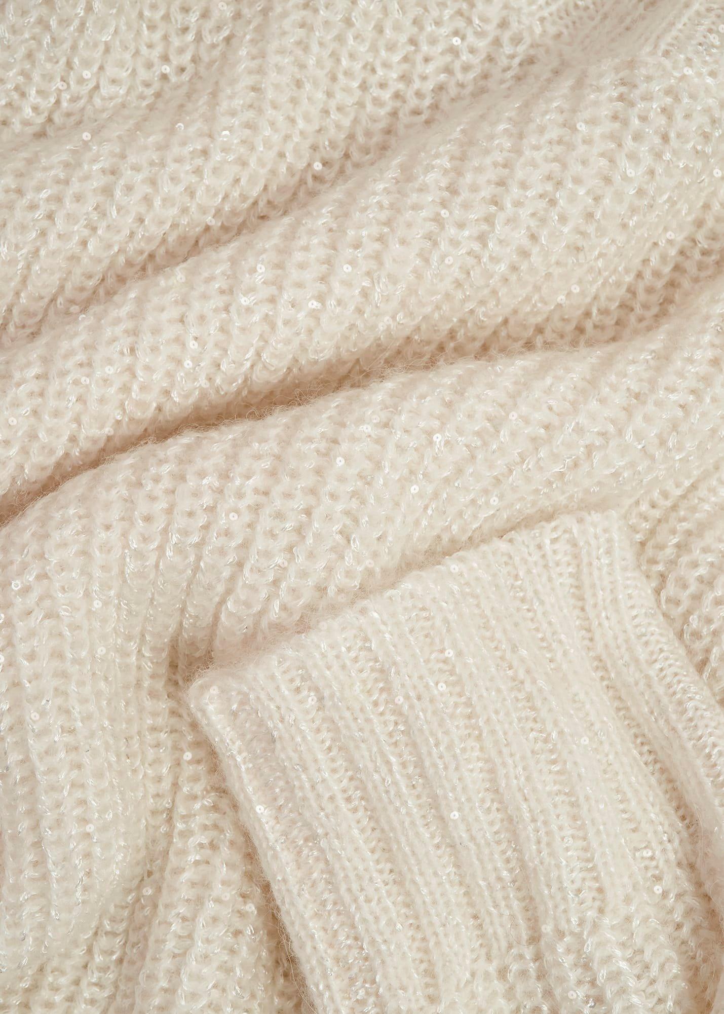 Marsha Sequin Jumper With Alpaca, Ivory, hi-res