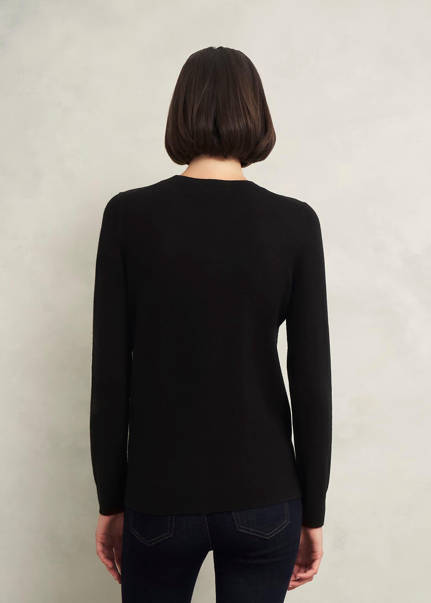 Samira Star Jumper With Cashemre , Black Ivory, hi-res