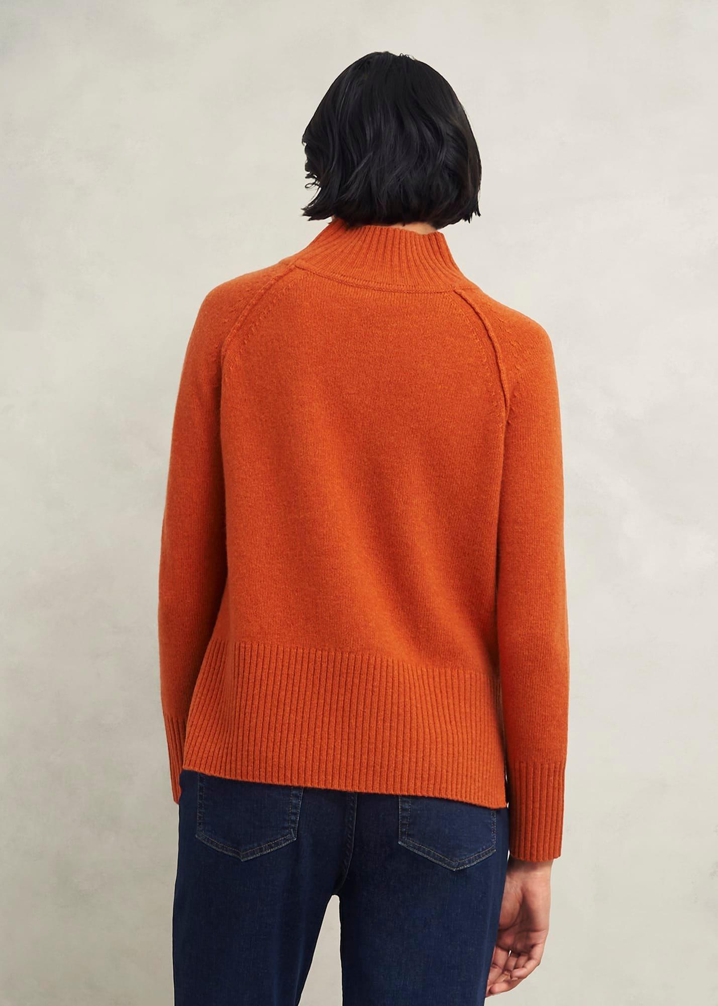 Lorraine Wool Blend Jumper, Burnt Orange, hi-res