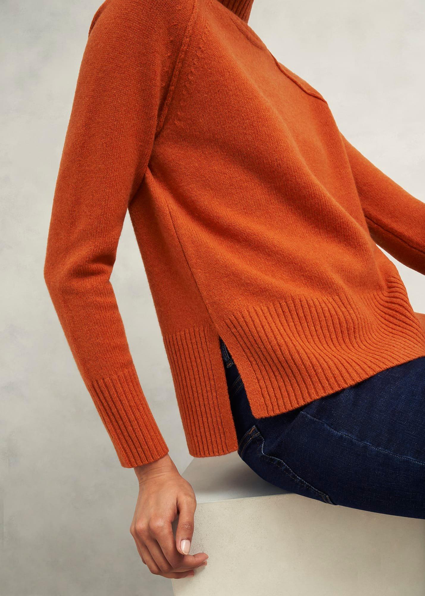 Lorraine Wool Blend Jumper, Burnt Orange, hi-res