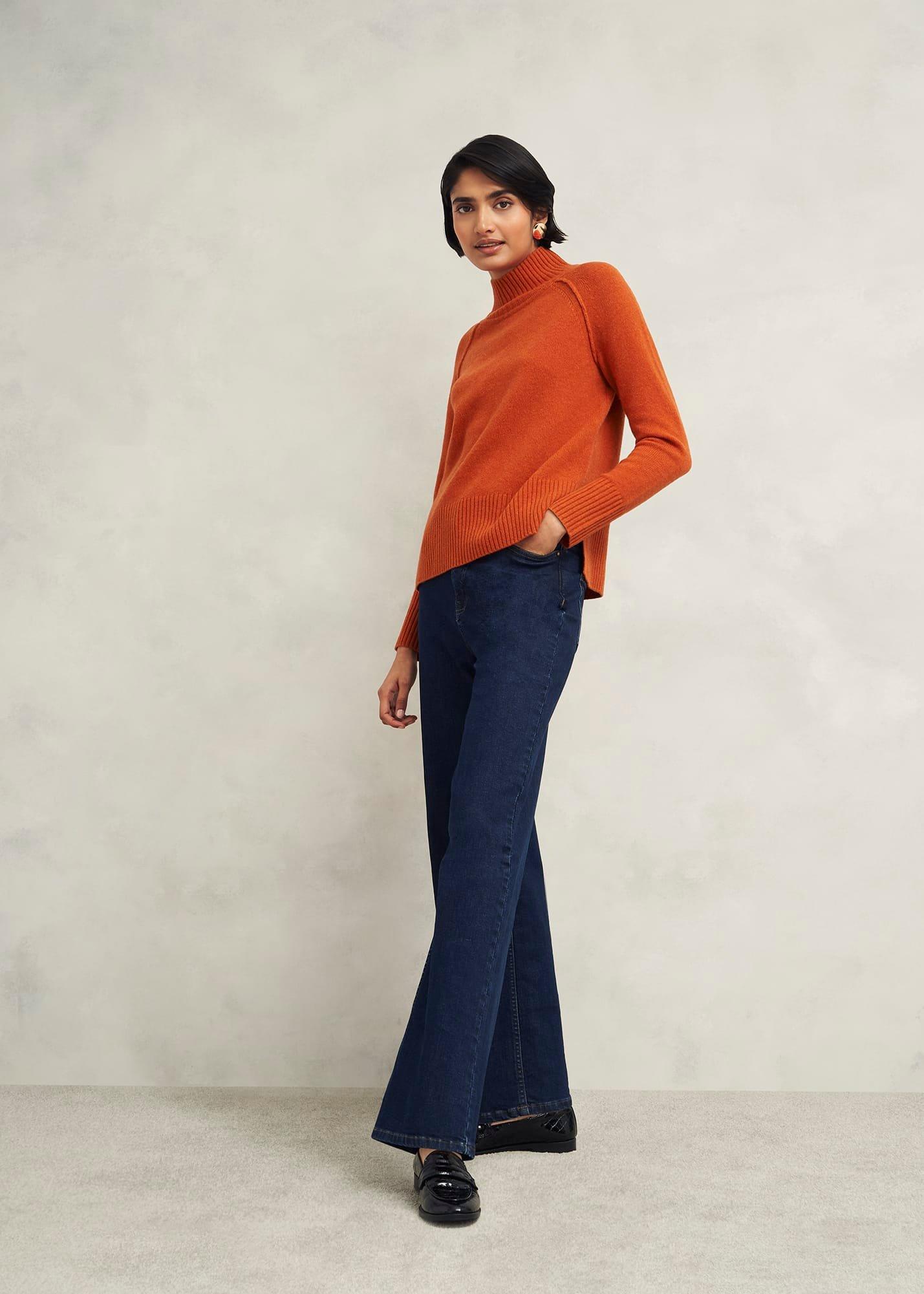 Lorraine Wool Blend Jumper, Burnt Orange, hi-res