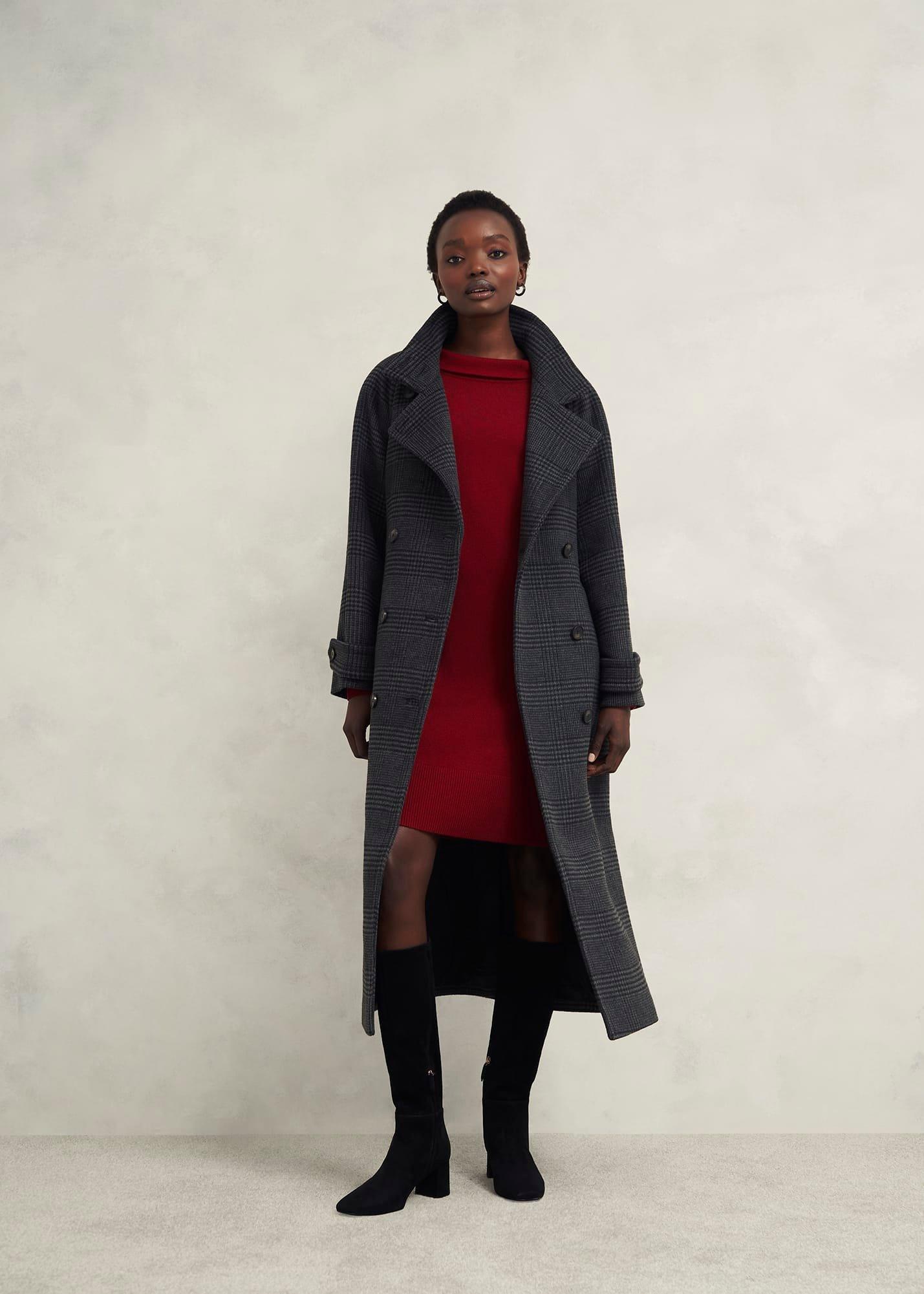 Audrey Knitted Dress, Rhubarb Red, hi-res