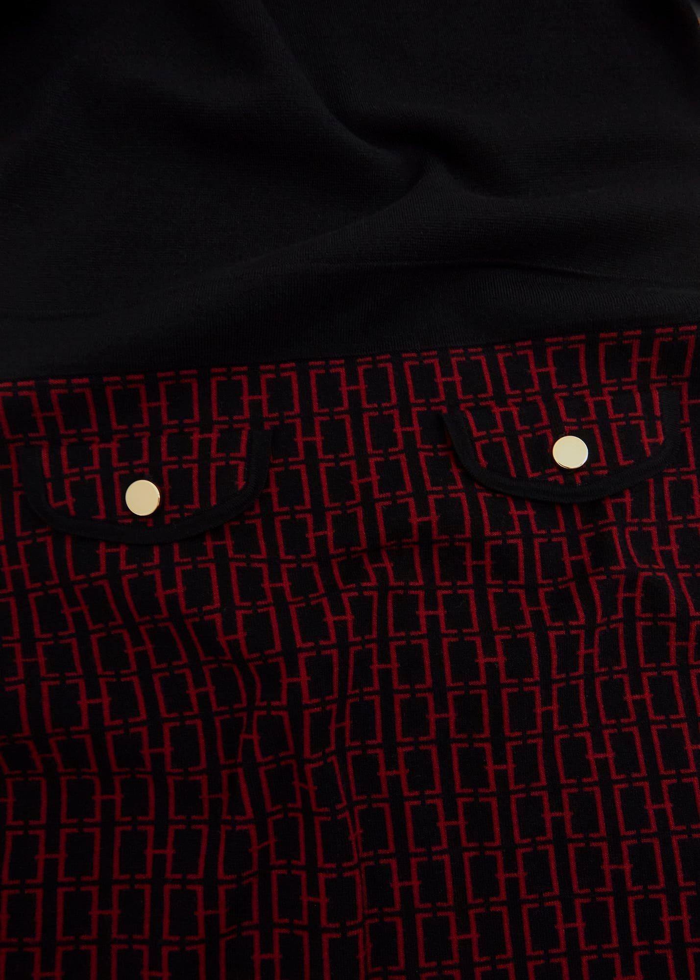 Perrie Knitted Dress, Black Rhubarb, hi-res