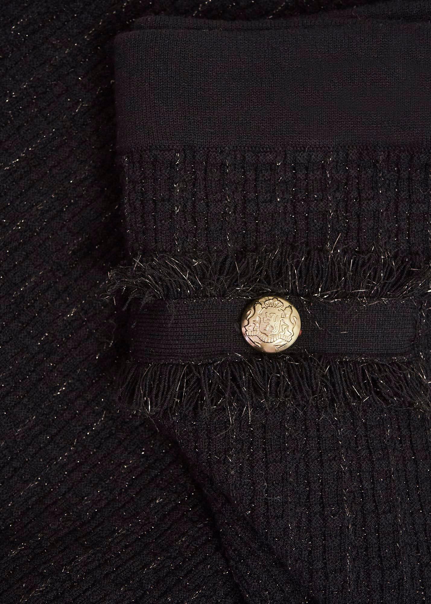 Sairey Sparkle Knitted Skirt , Black, hi-res