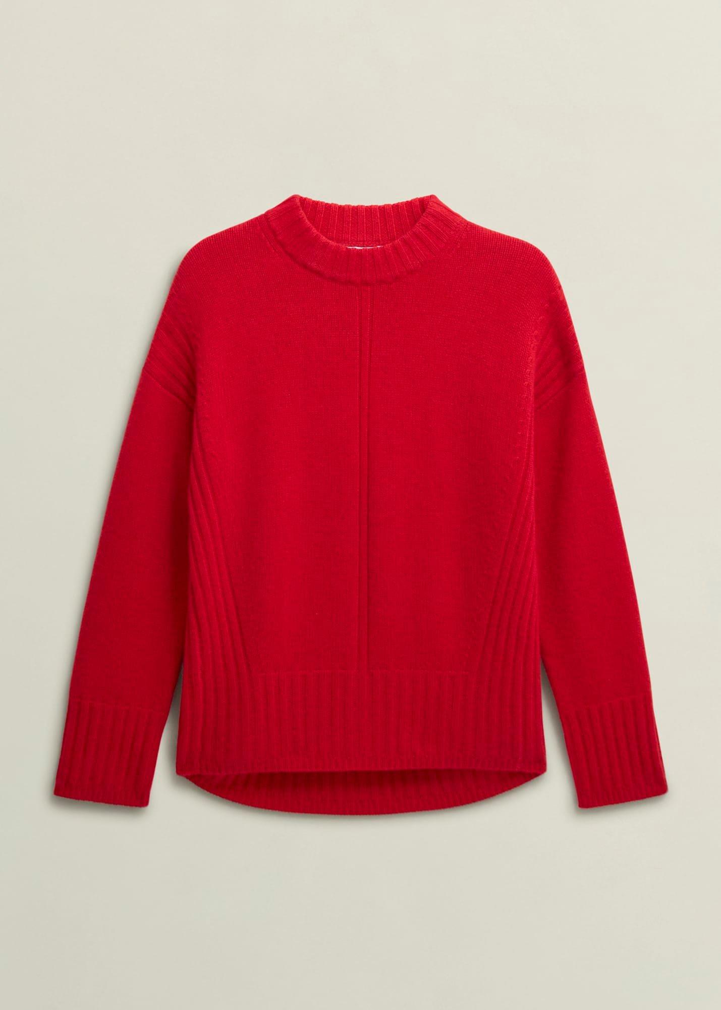 Dora Wool Cashmere Jumper, Vibrant Red, hi-res