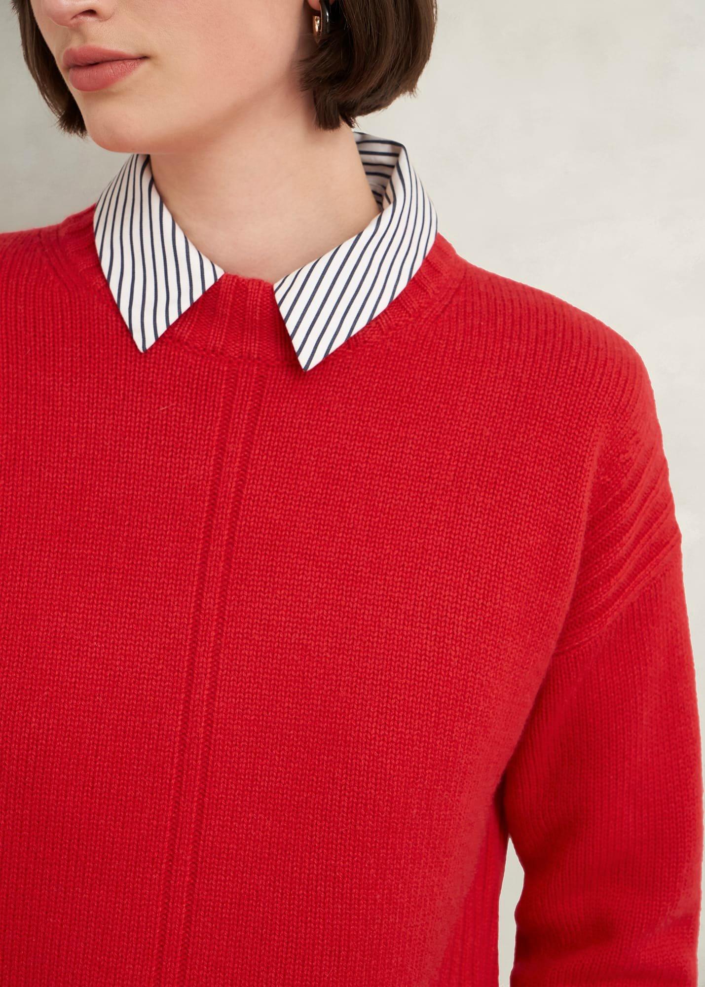 Dora Wool Cashmere Jumper, Vibrant Red, hi-res