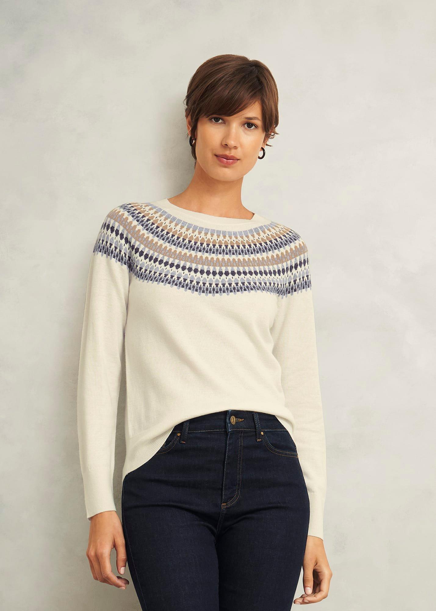 Greta Fairisle Jumper With Cashmere