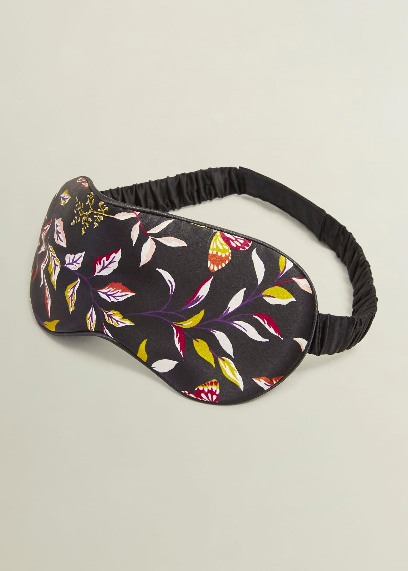 Gabrielle Silk Eye Mask, Navy Multi, hi-res