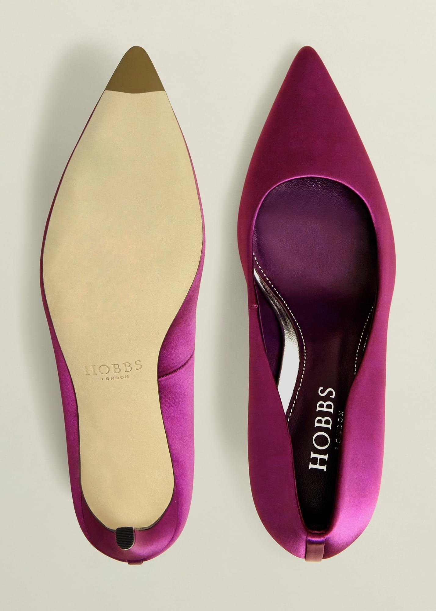 Leila Satin Courts, Warm Plum, hi-res