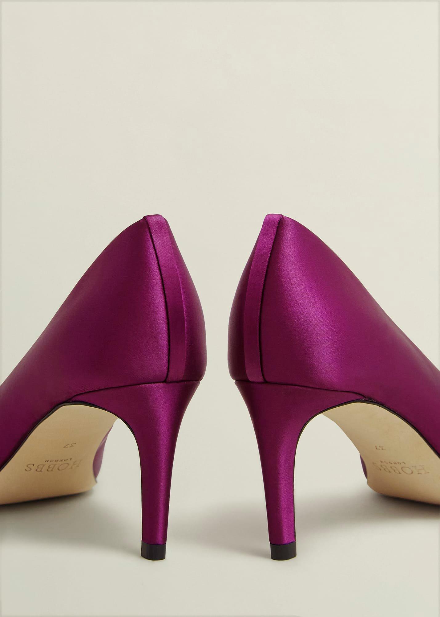 Leila Satin Courts, Warm Plum, hi-res