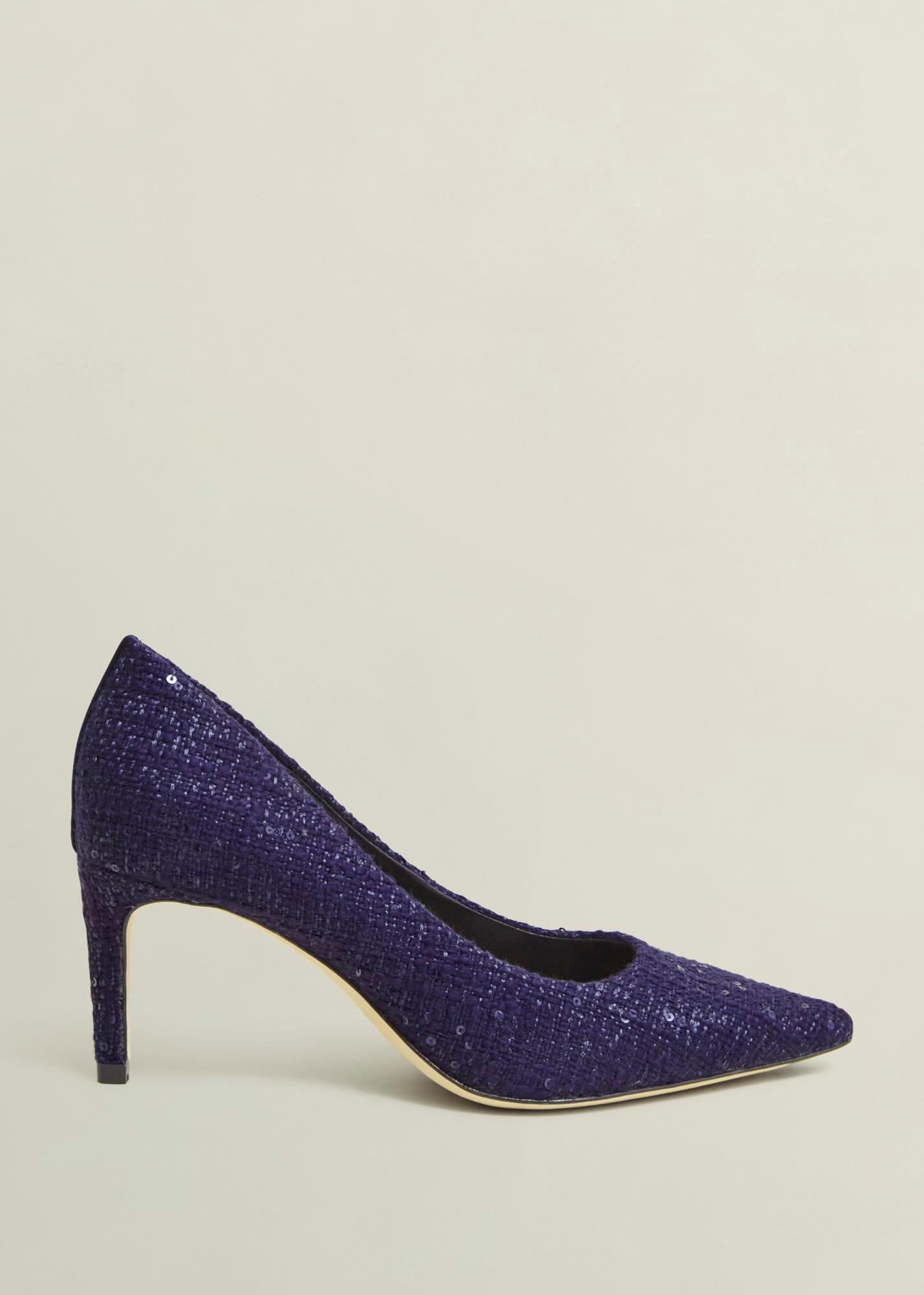 Leila Tweed Pumps, Midnight, hi-res