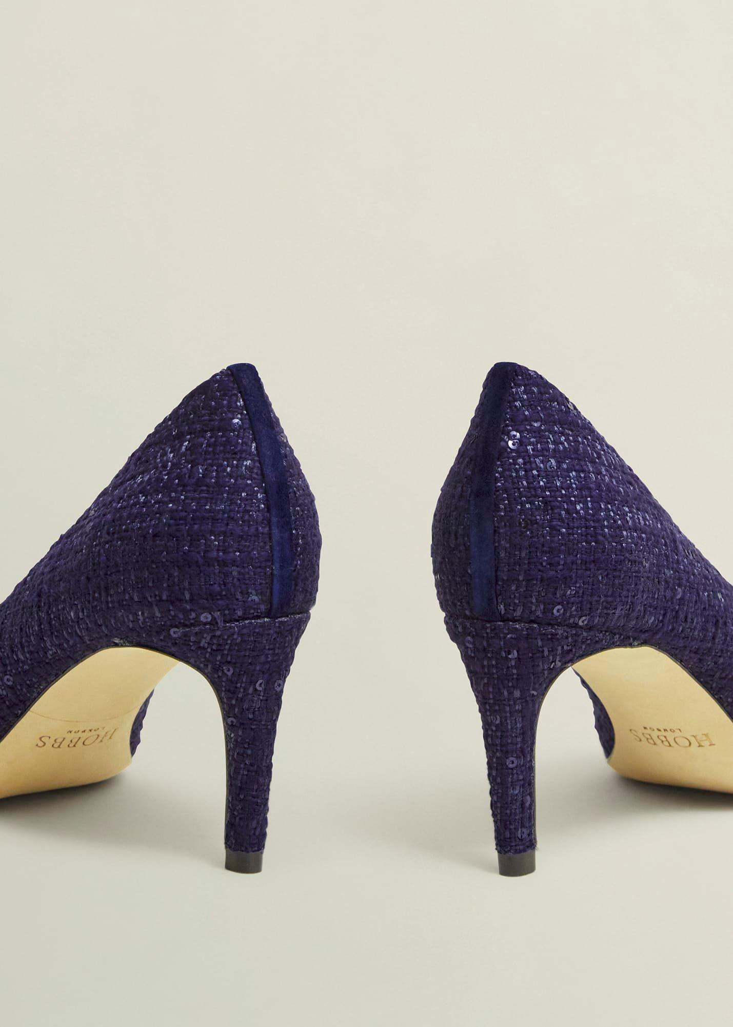 Leila Tweed Pumps, Midnight, hi-res