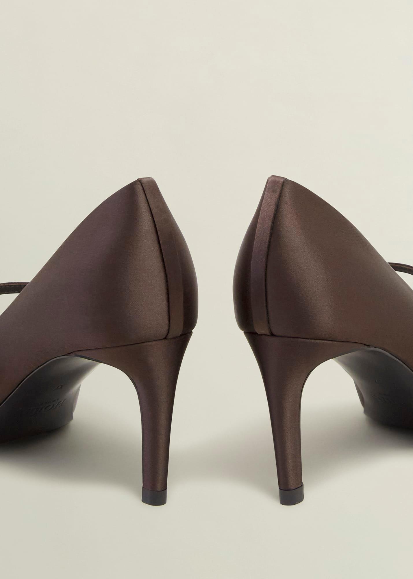 Blake Mary Jane Satin Courts, Deep Brown, hi-res