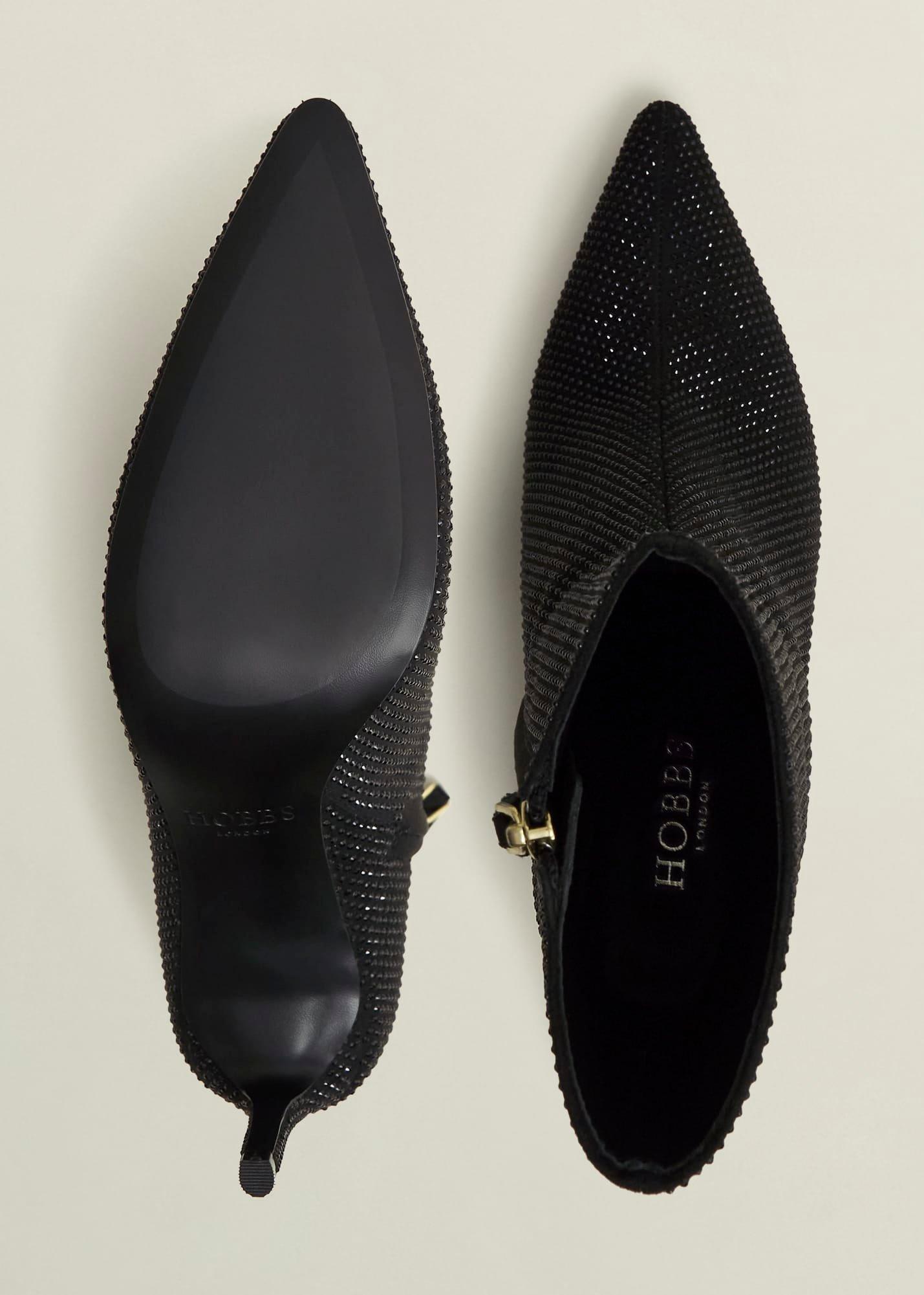 Cassia Jewelled Ankle Boots, Black, hi-res