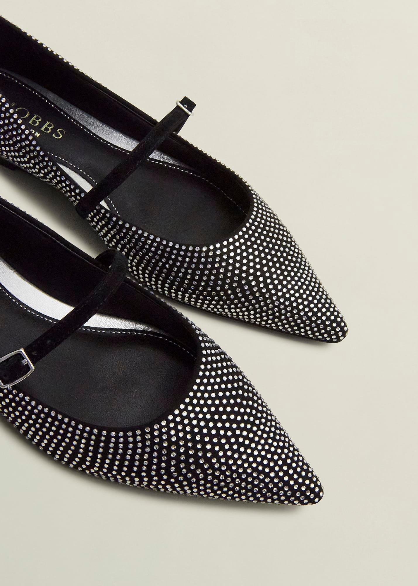 Sabina Jewelled Mary Janes, Silver, hi-res